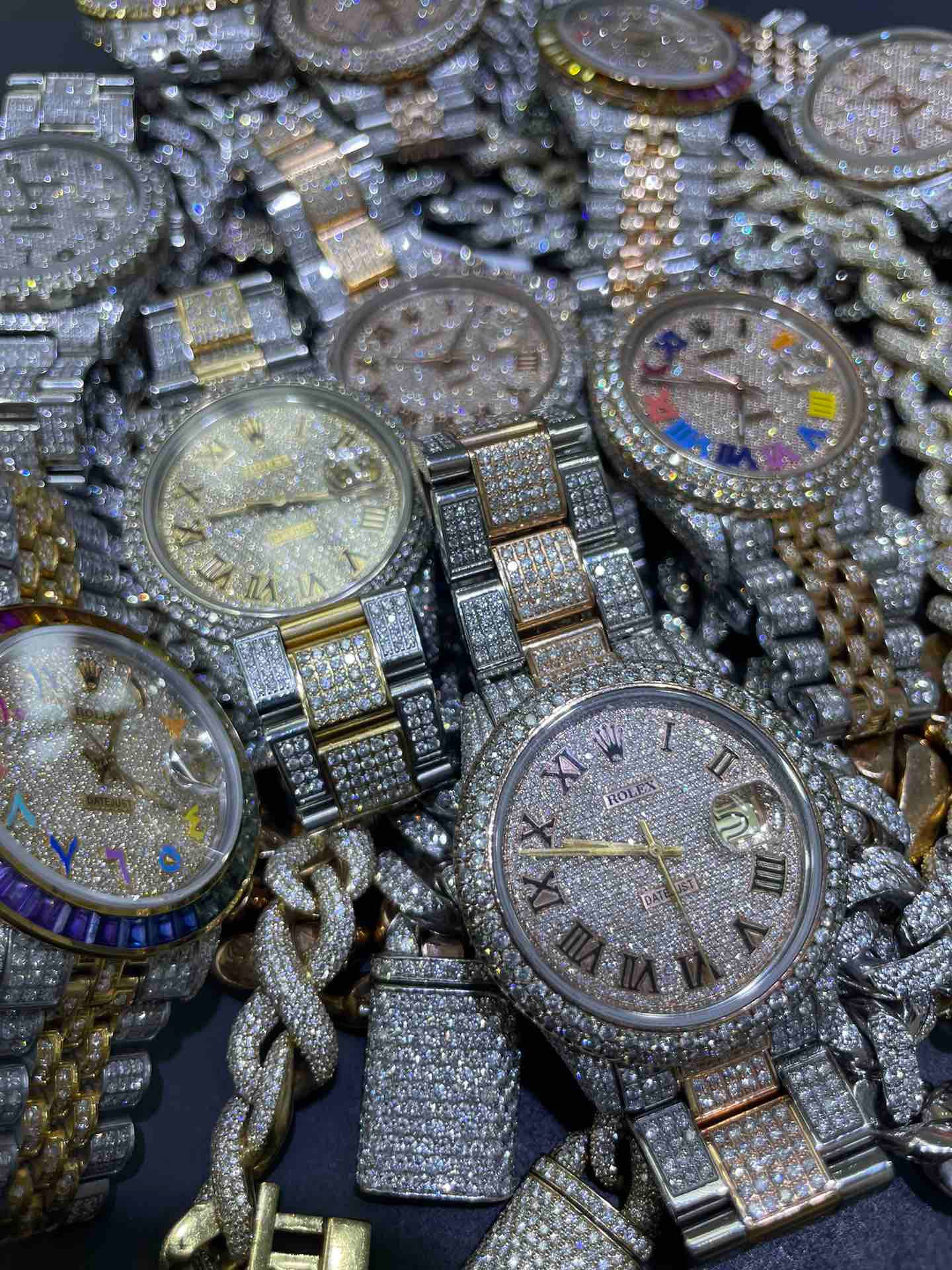 Iced out discount bust down rolex