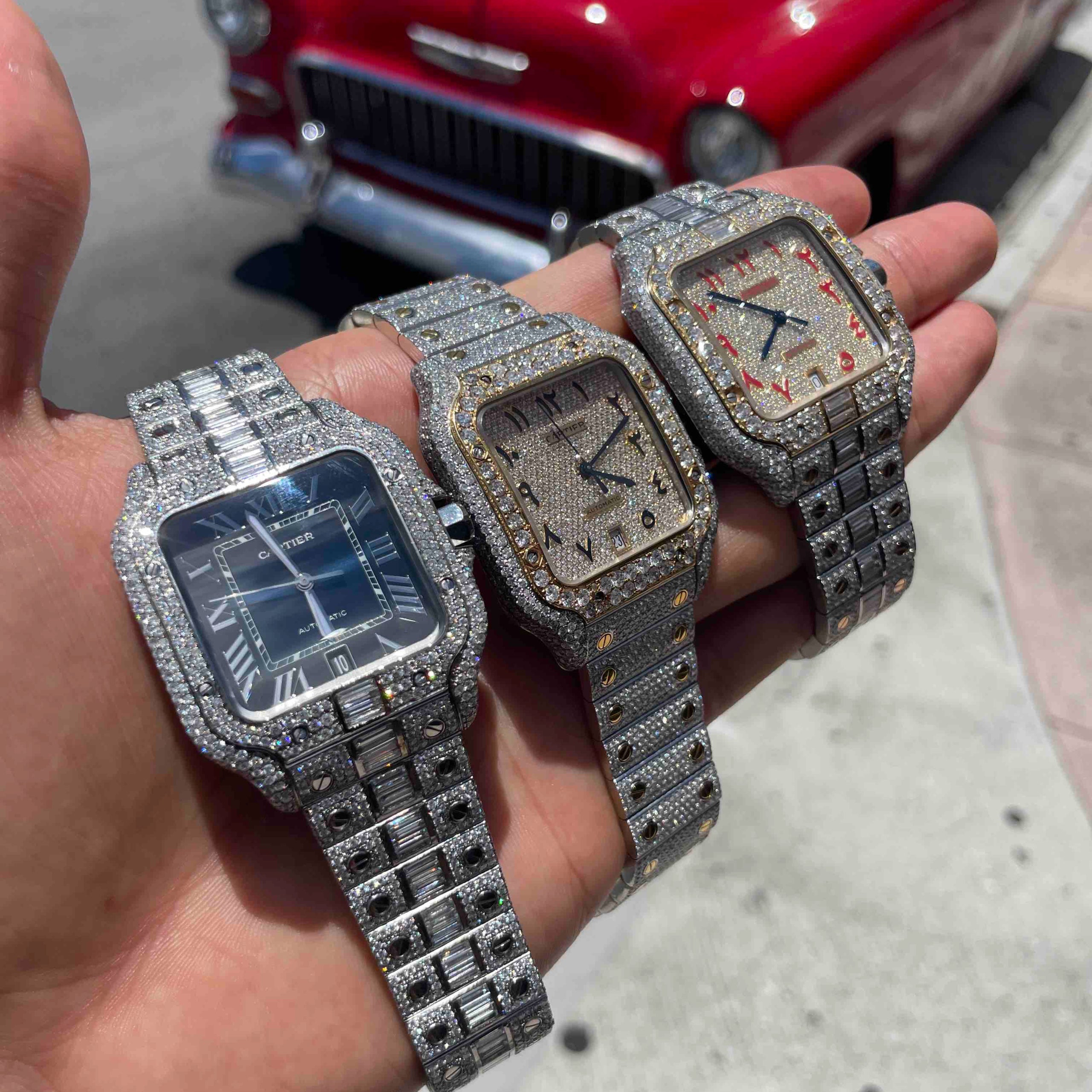 cartier santos bust down