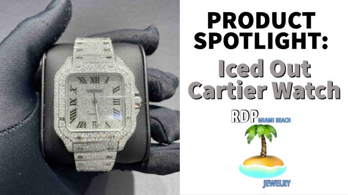 iced out cartier watch