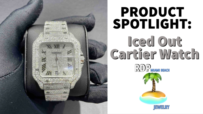 iced out cartier watch