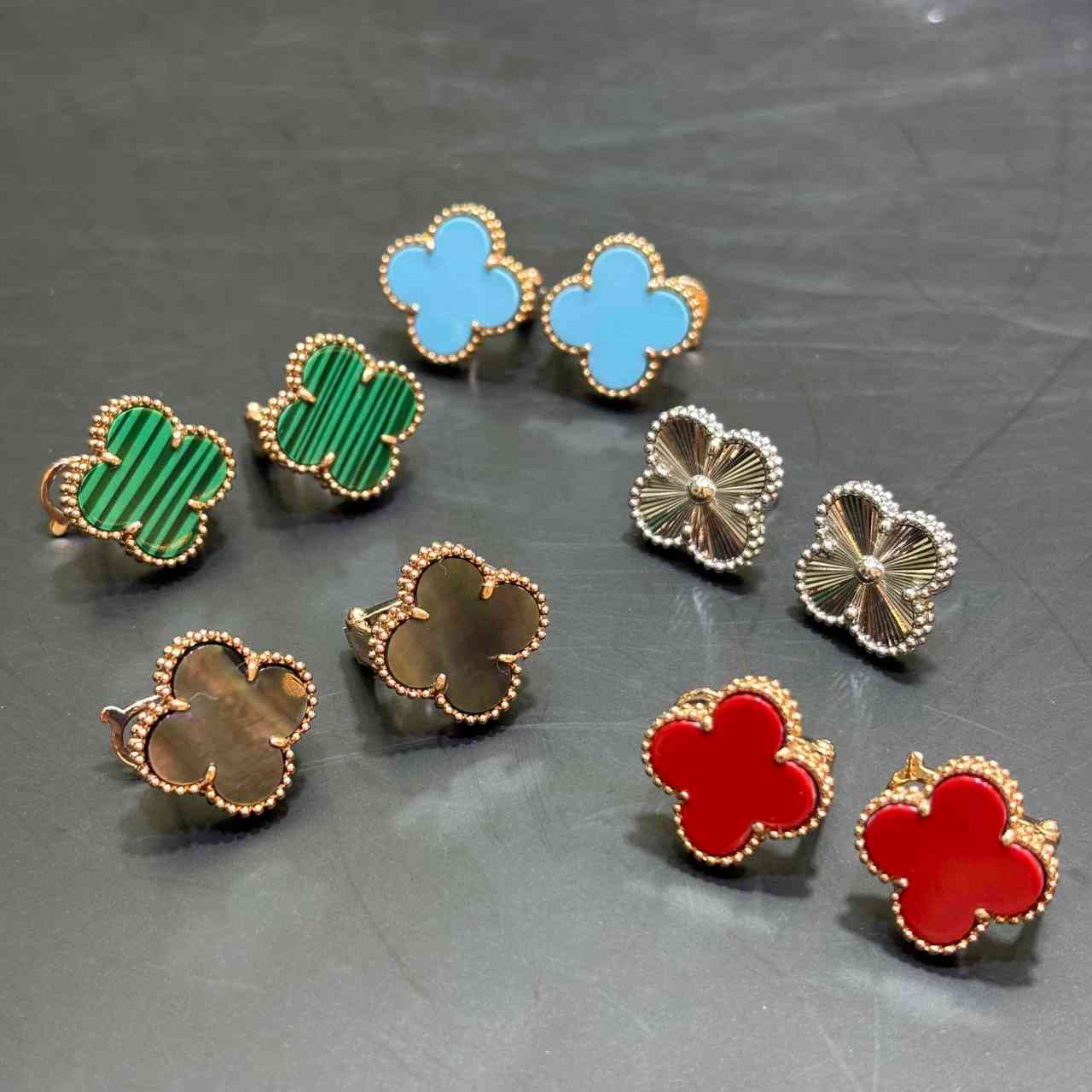 18k clover earrings miami