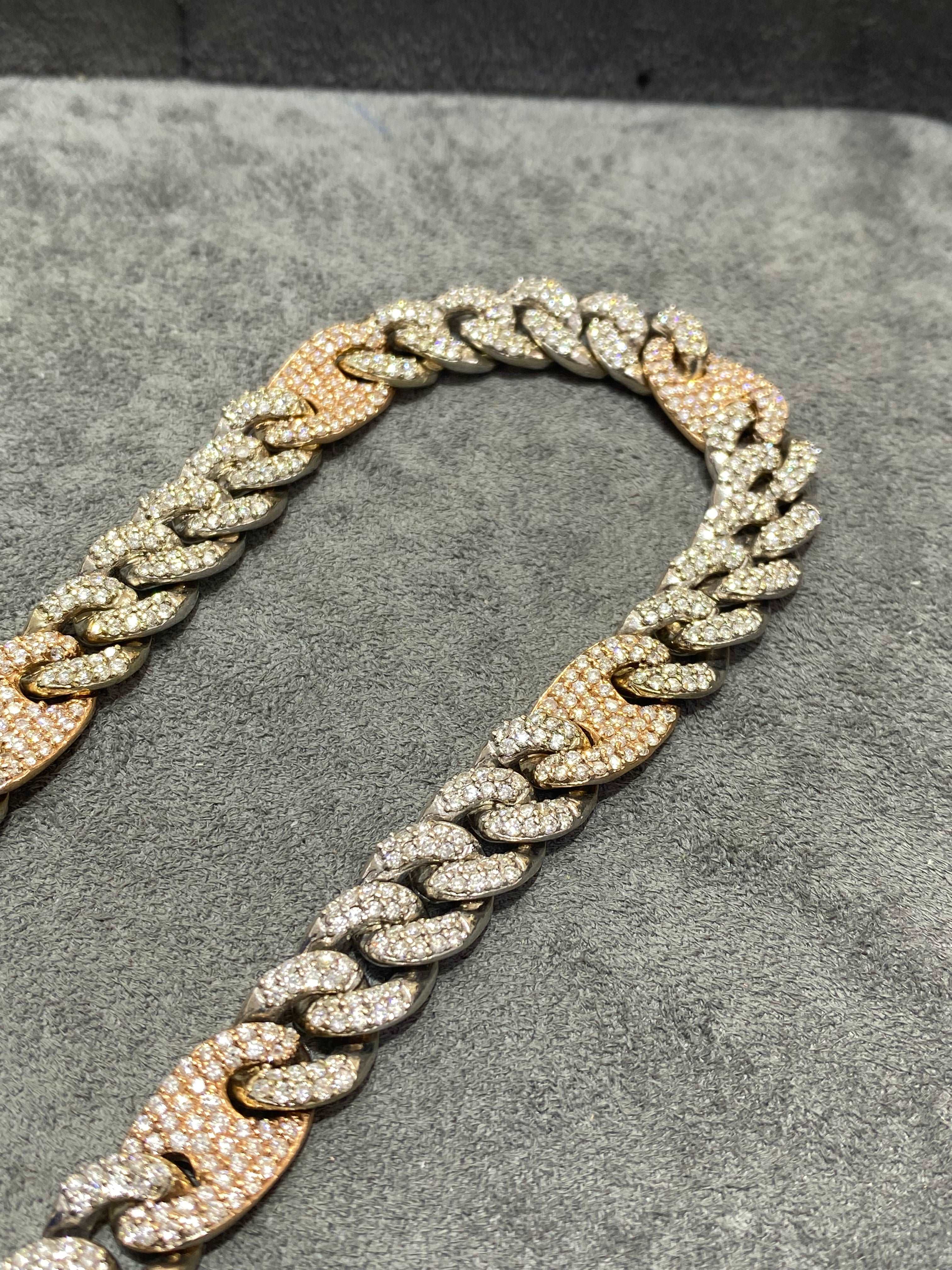 14k Vs1 natural diamonds 💎 Mariner Cuban link 20 cts.t.w chain