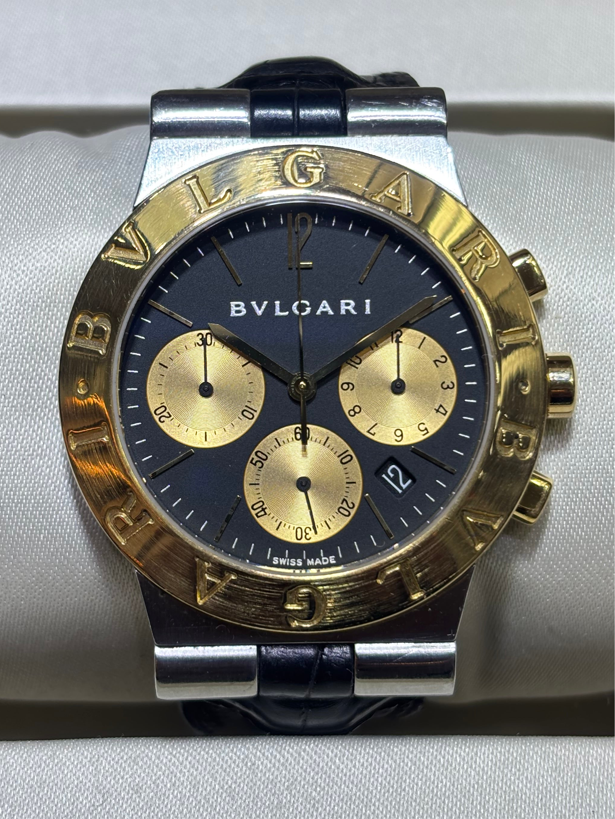 34MM BVLGARI DIAGONO CHRONOGRAPH | 18KT TWO-TONE | QUARTZ