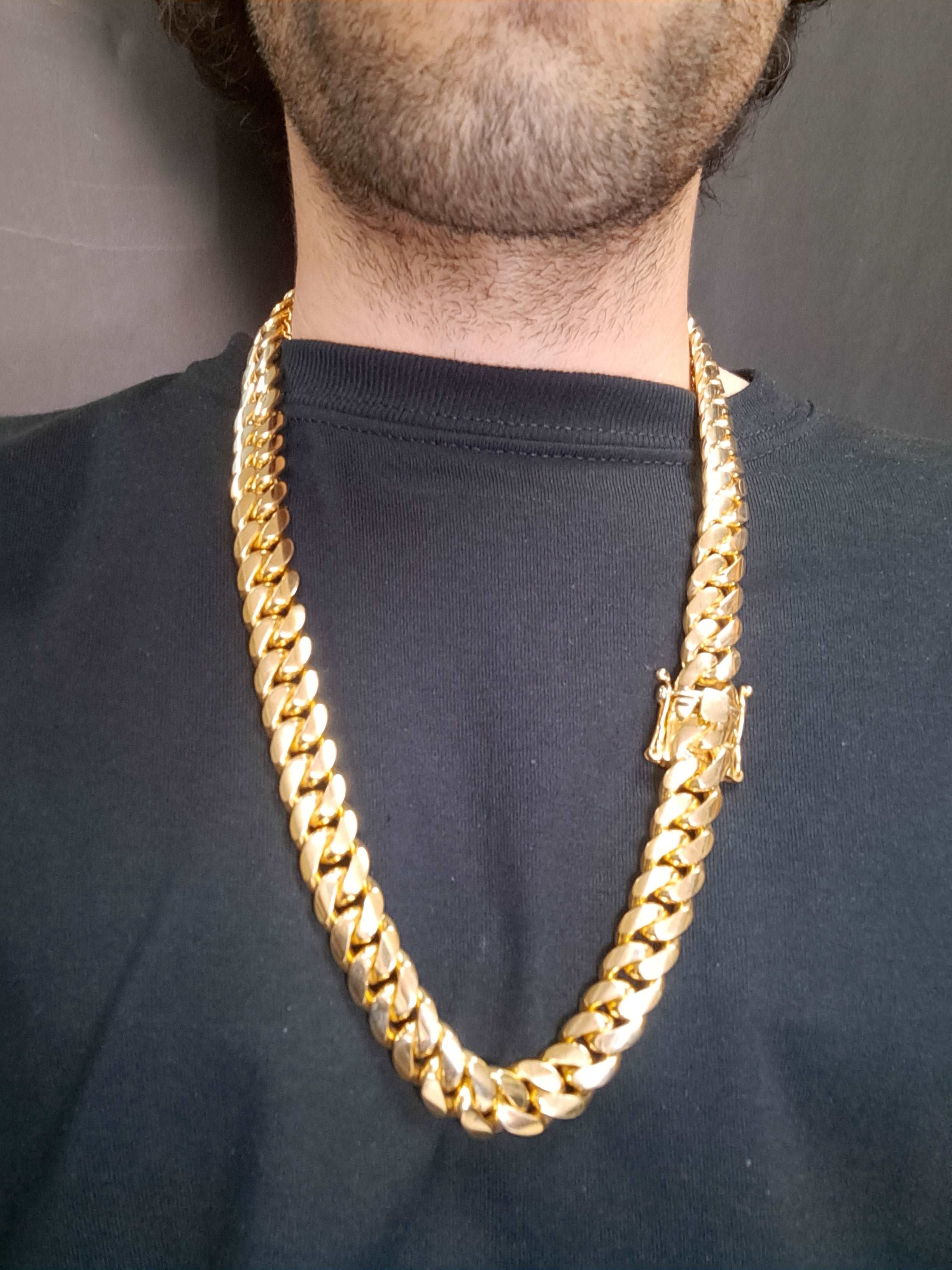 10k miami cuban link 15.45 mm (solid) 404.6 grams