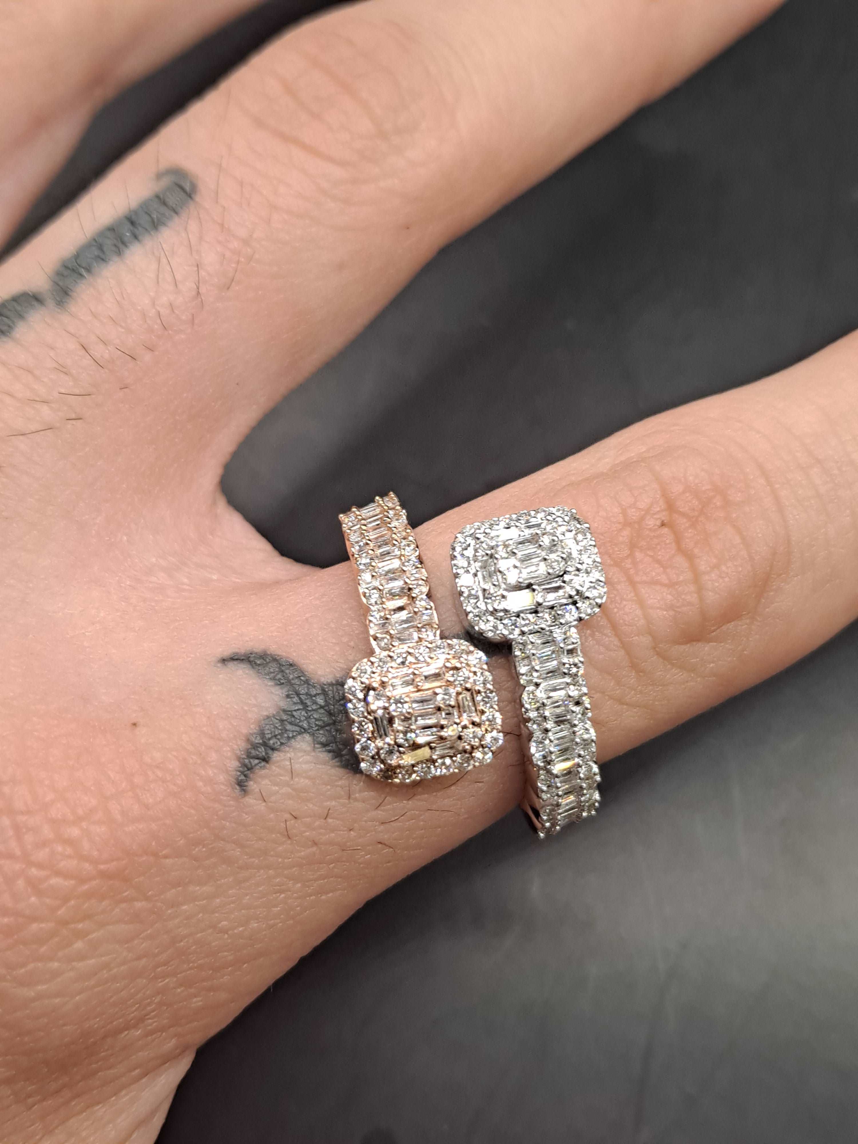 baguette diamond bangle ring .93ct t.w.