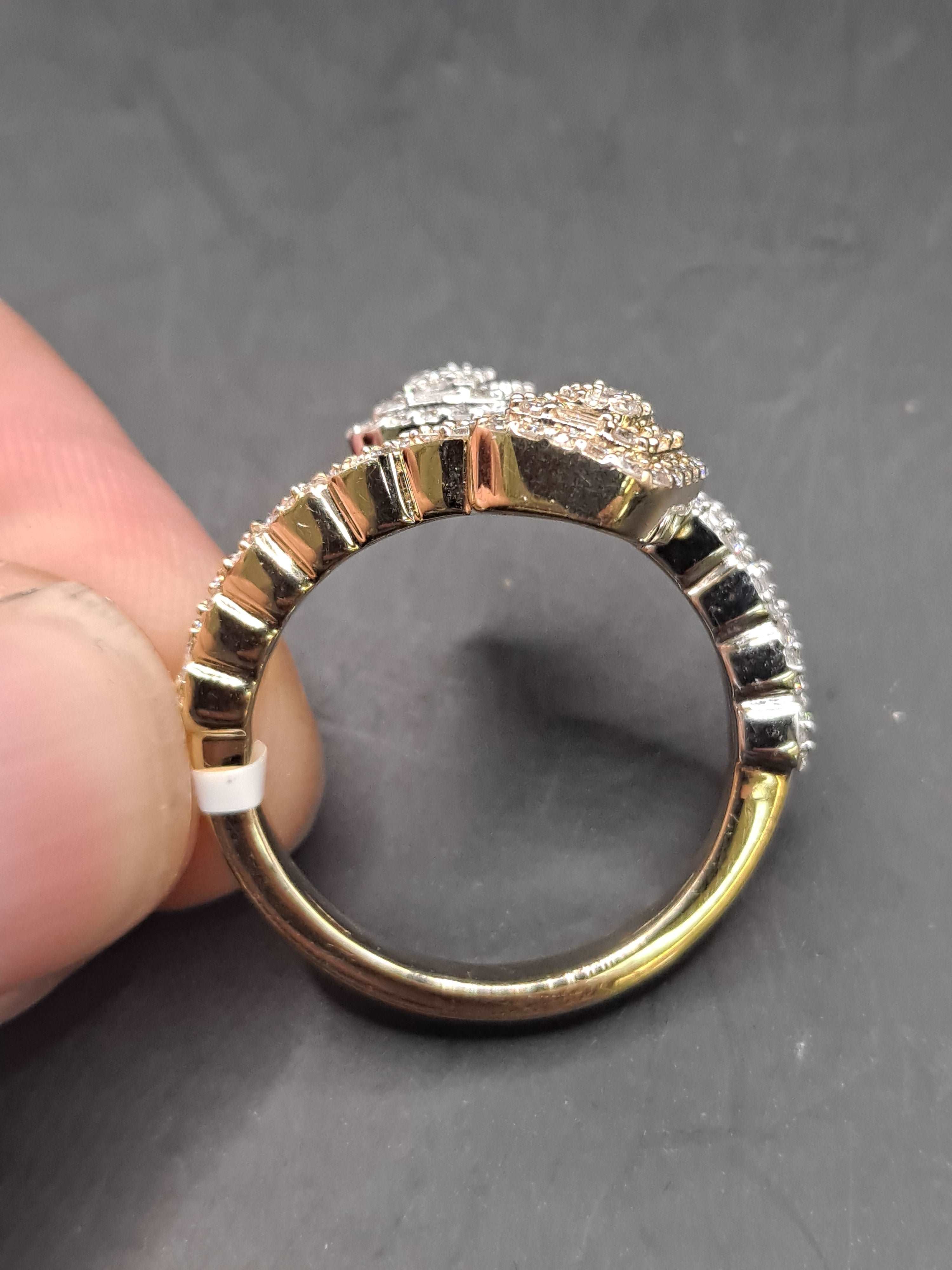 baguette diamond bangle ring .93ct t.w.