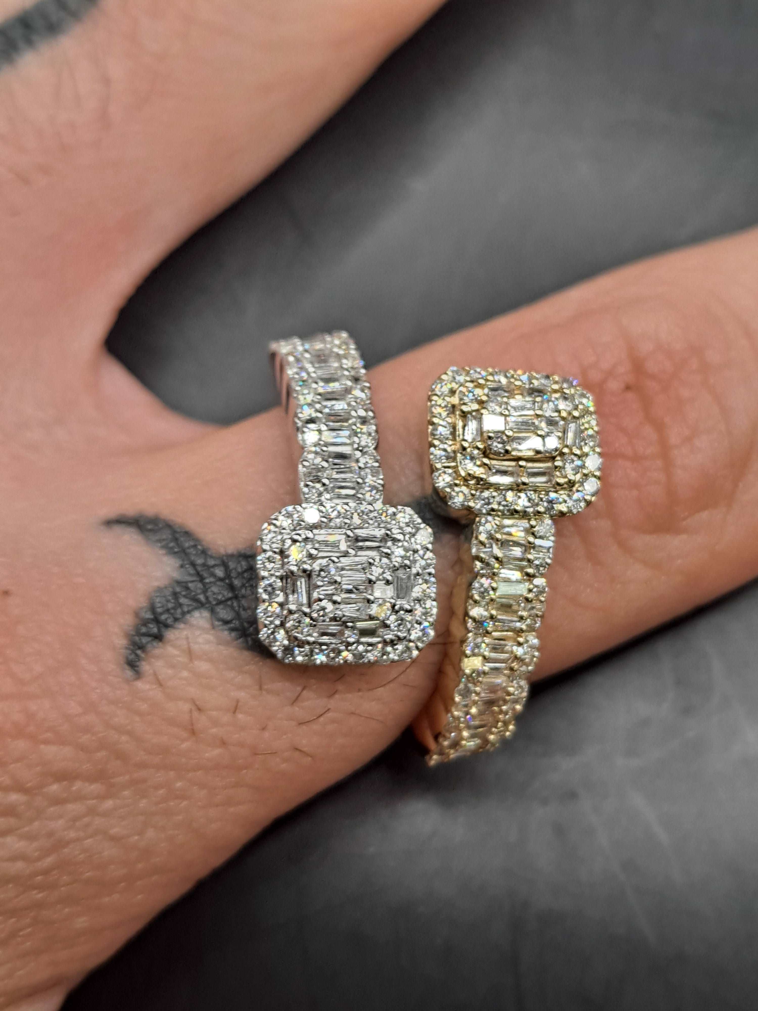 baguette diamond bangle ring .93ct t.w.