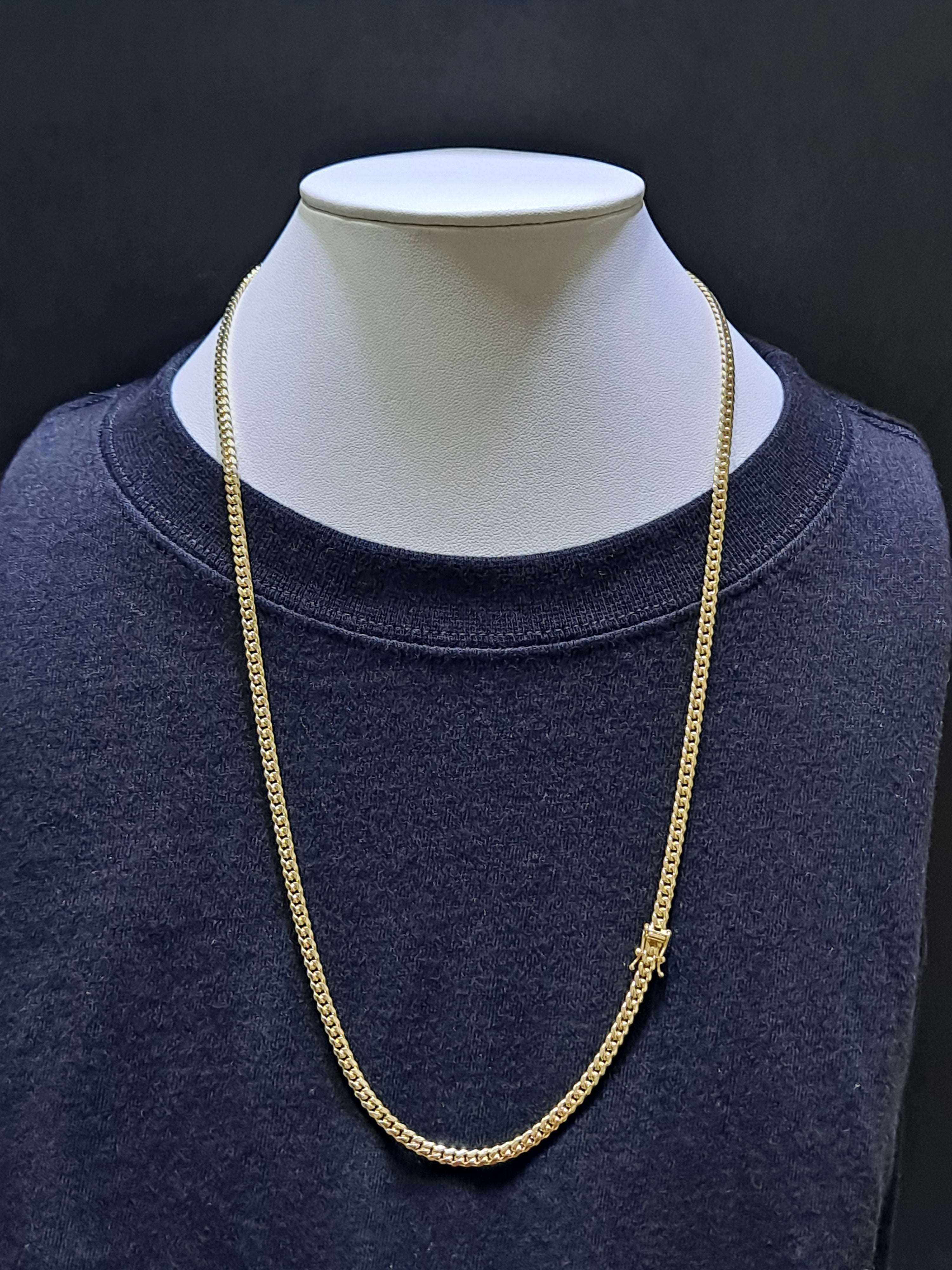 "baby" 10k solid miami cuban link