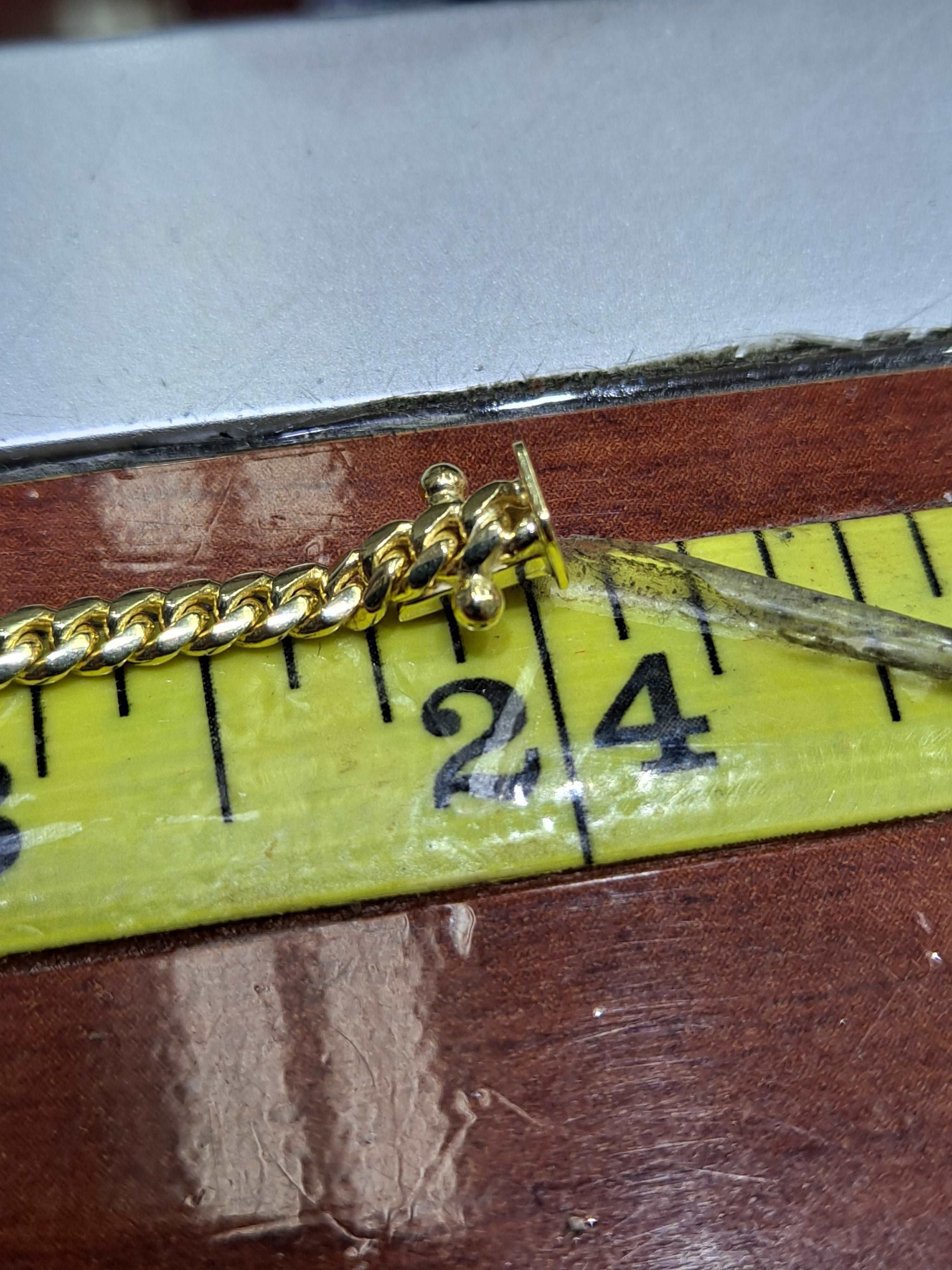 10k new solid miami cuban link 3.5mm,20 gram,24inches!