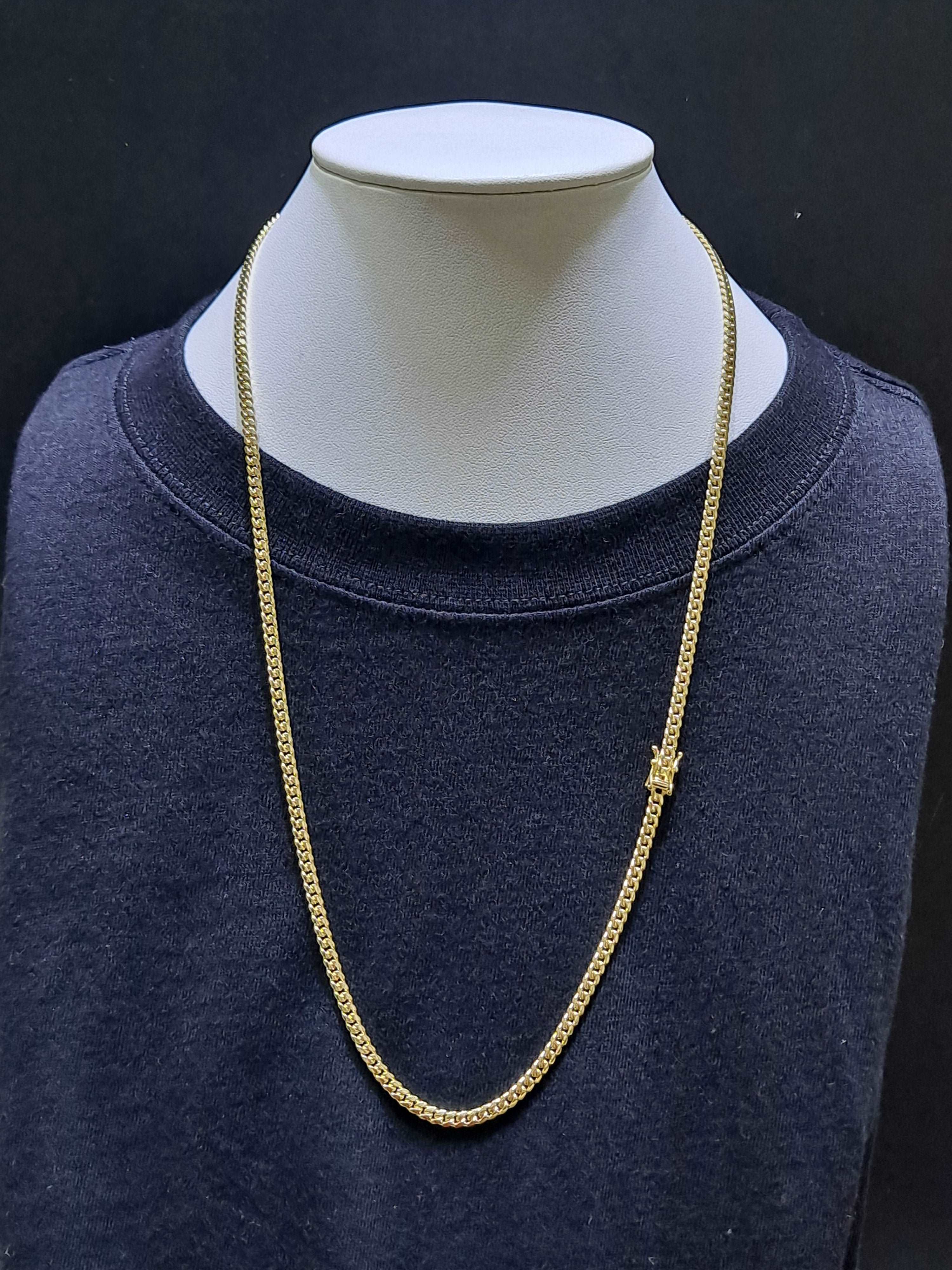 10k solid miami cuban link chain ( 20 grams )