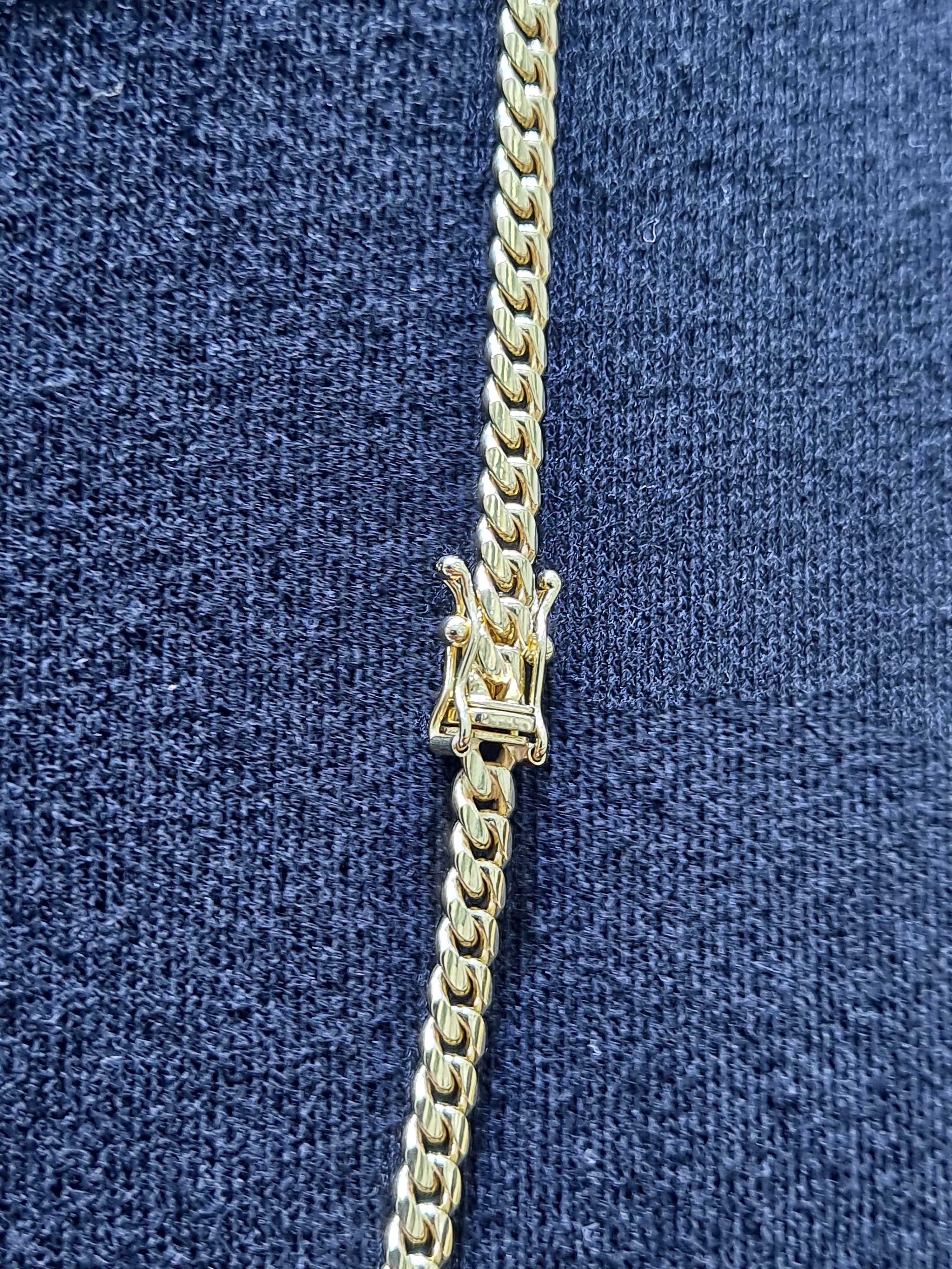 10k new solid miami cuban link 3.5mm,20 gram,24inches!