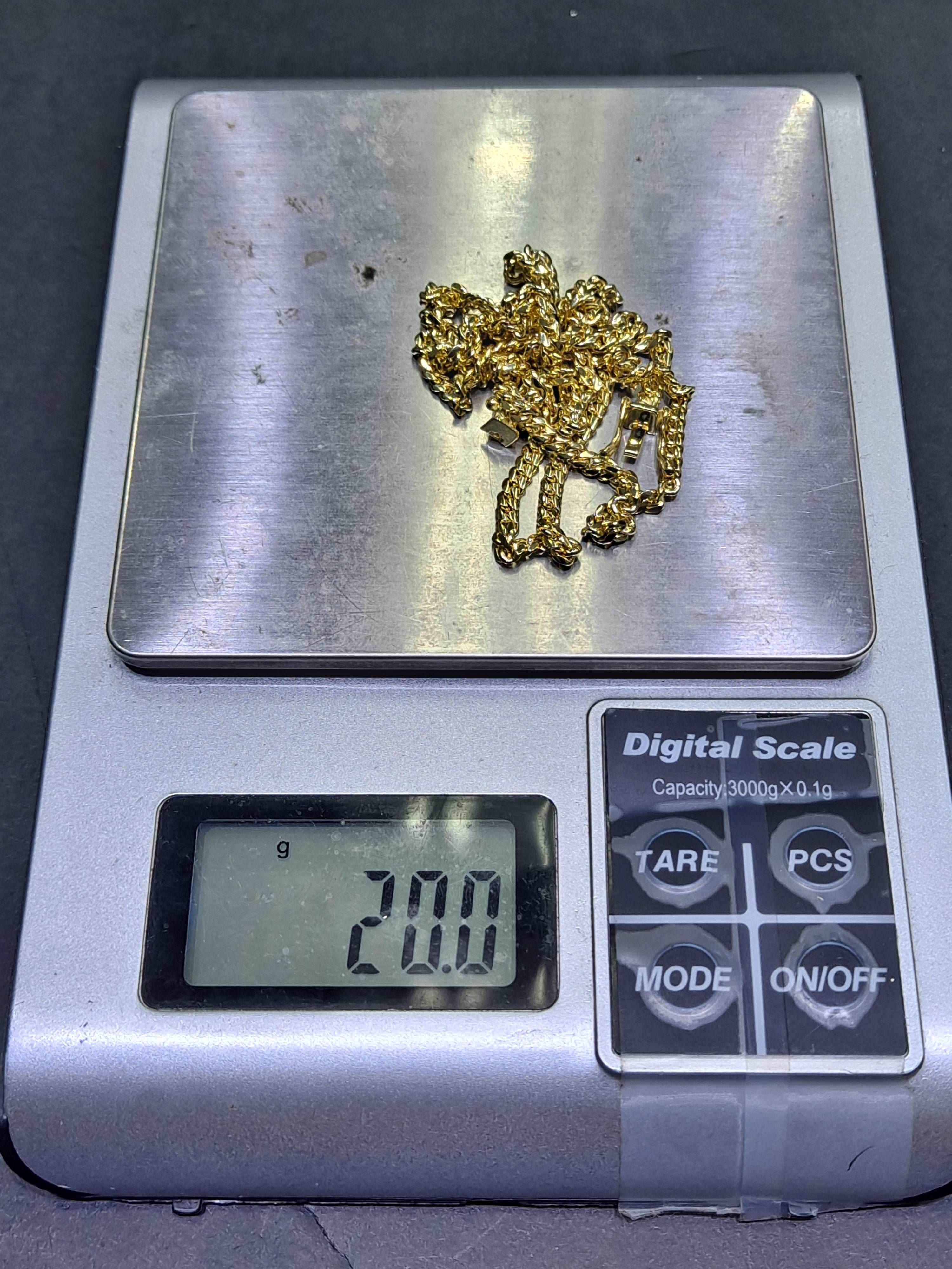 10k new solid miami cuban link 3.5mm,20 gram,24inches!