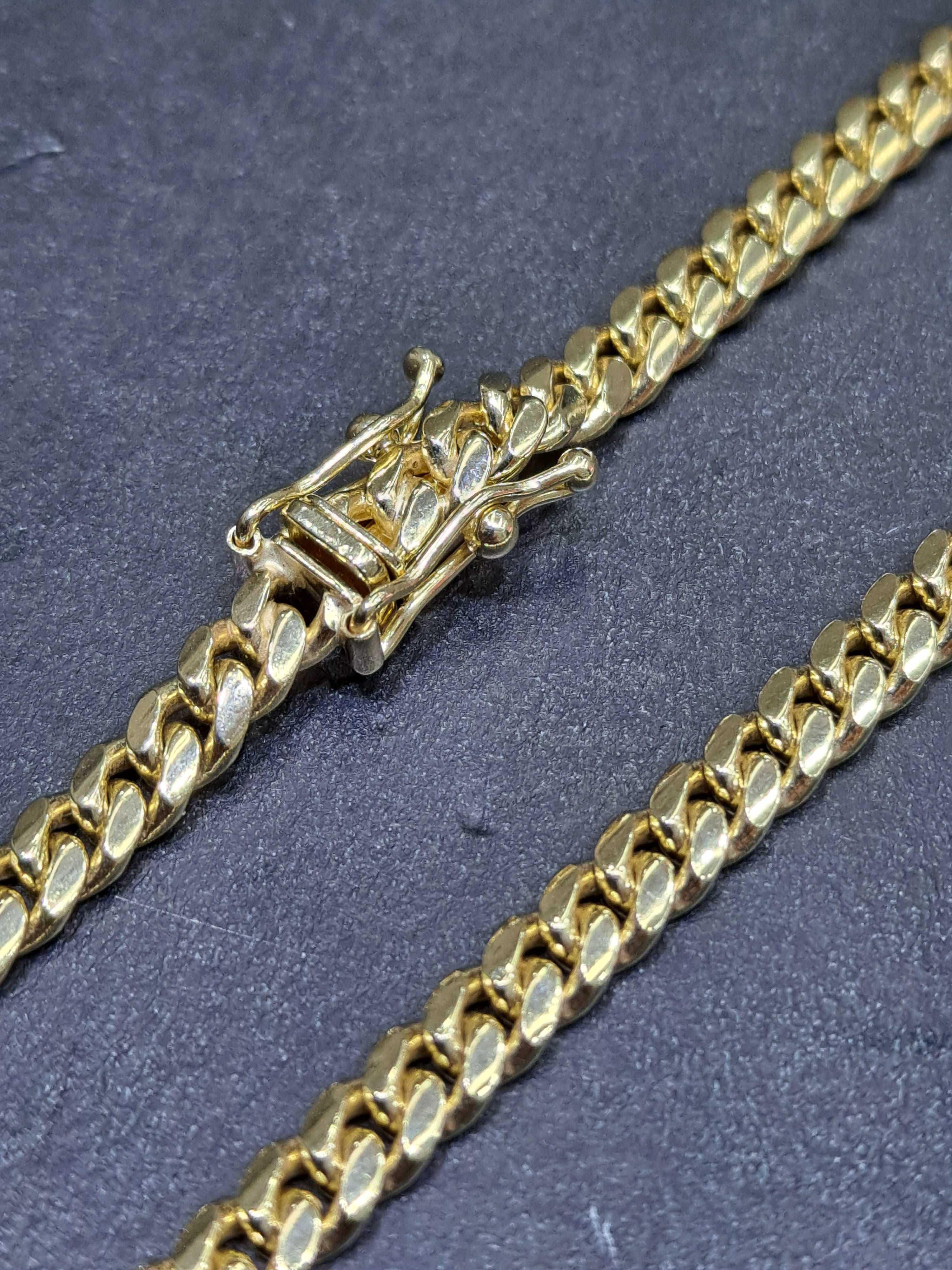 "baby" 10k solid miami cuban link