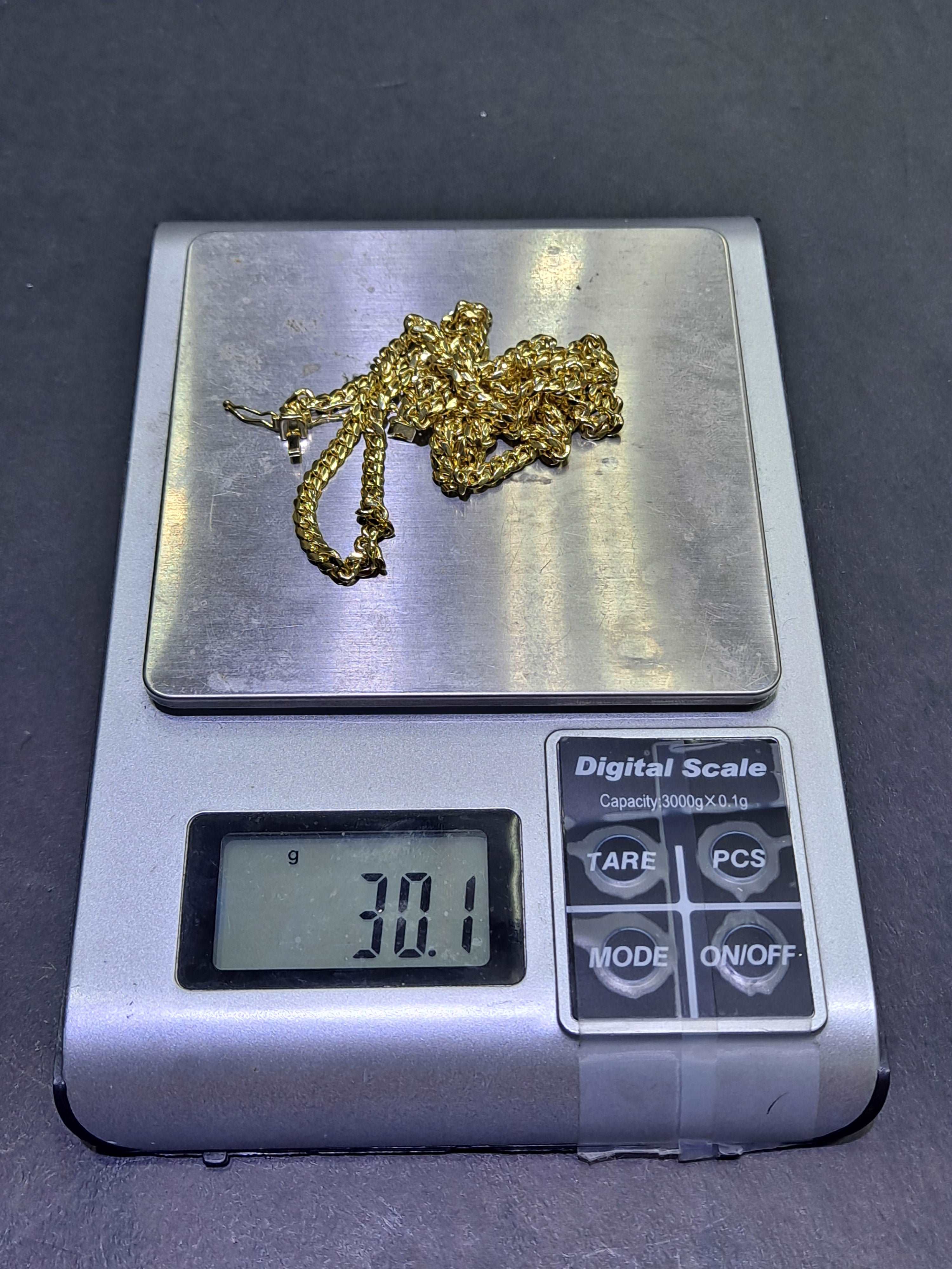 "baby" 10k solid miami cuban link