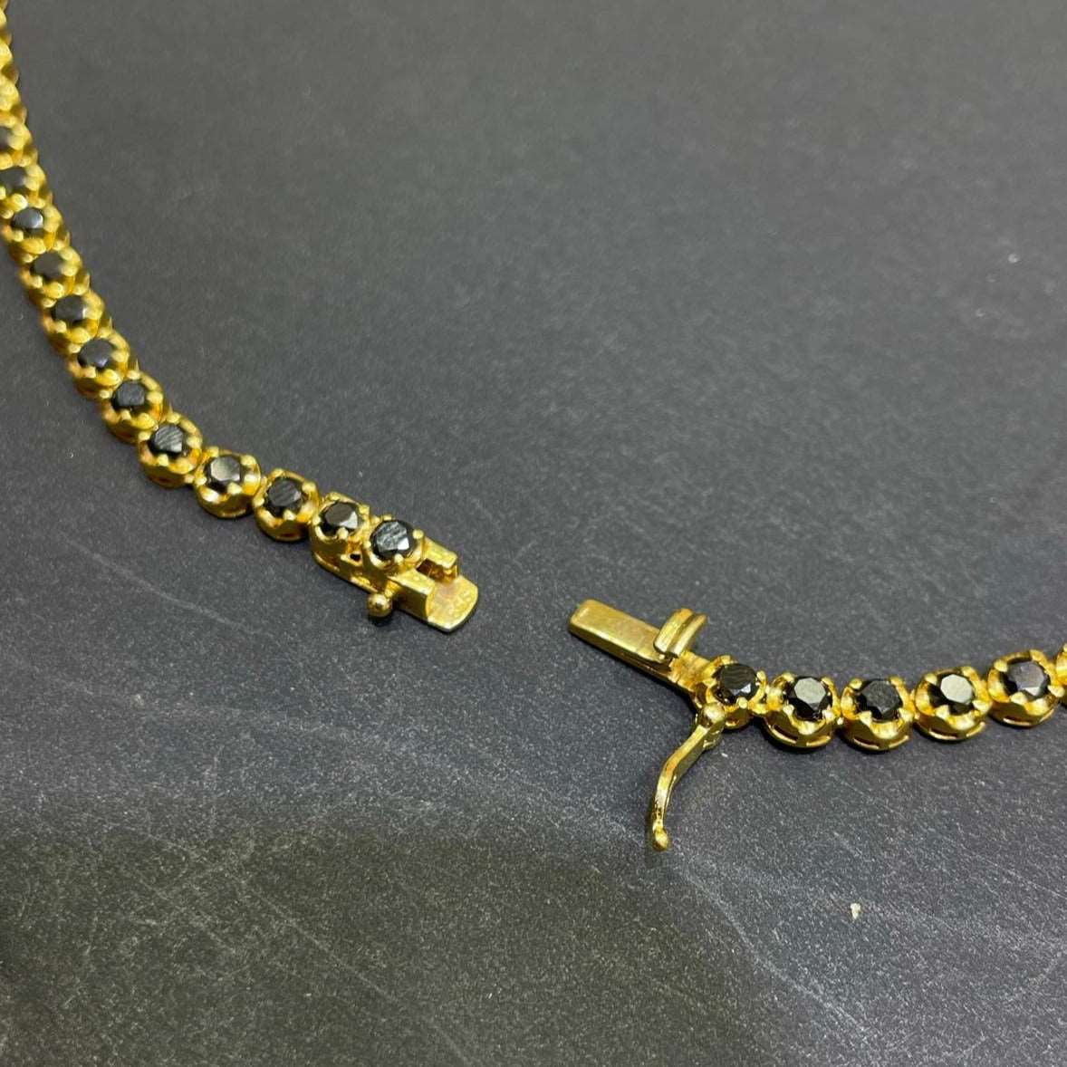 14k Black Diamond Tennis Chain