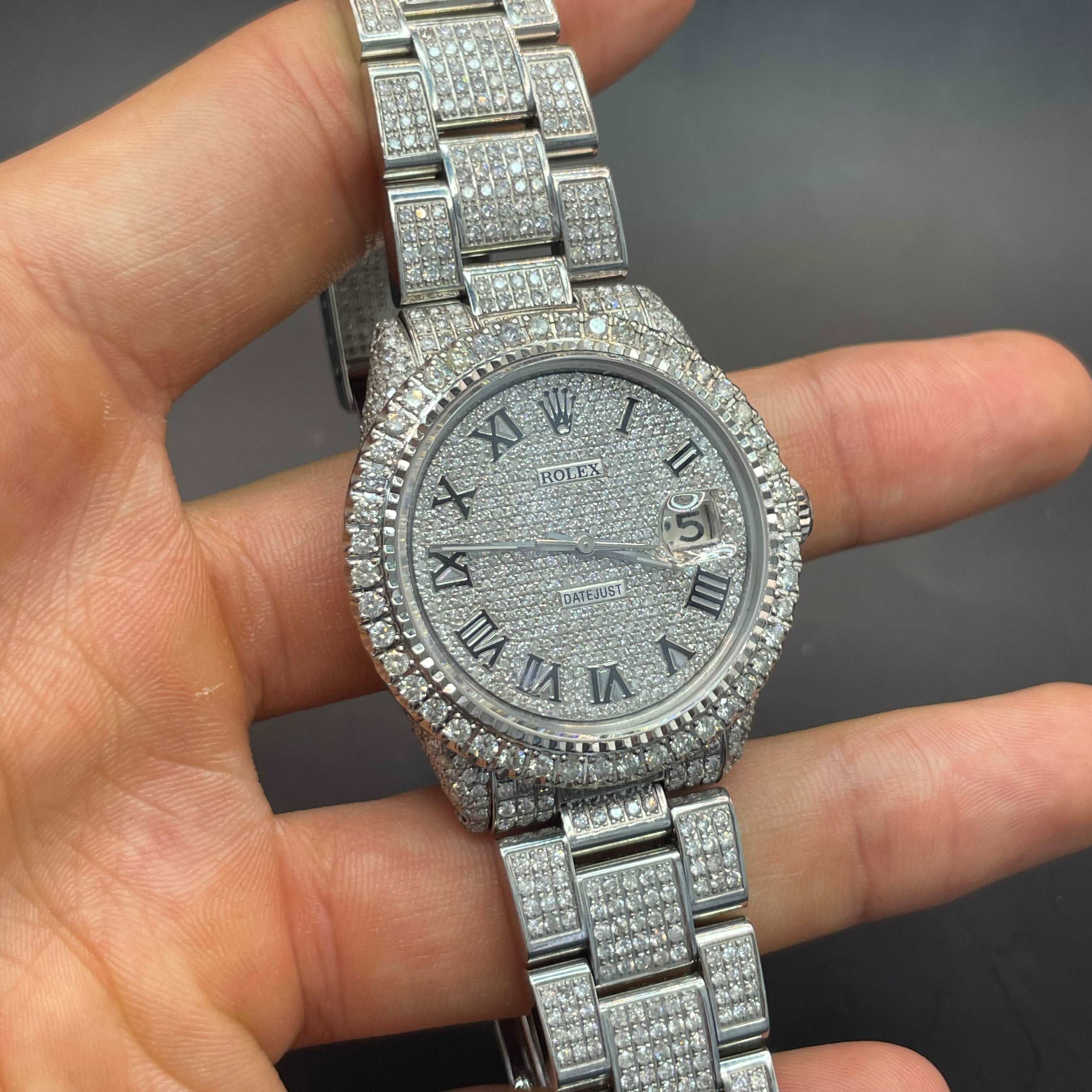 Iced Out 36mm Bust Down Datejust | VS1 Natural Diamonds