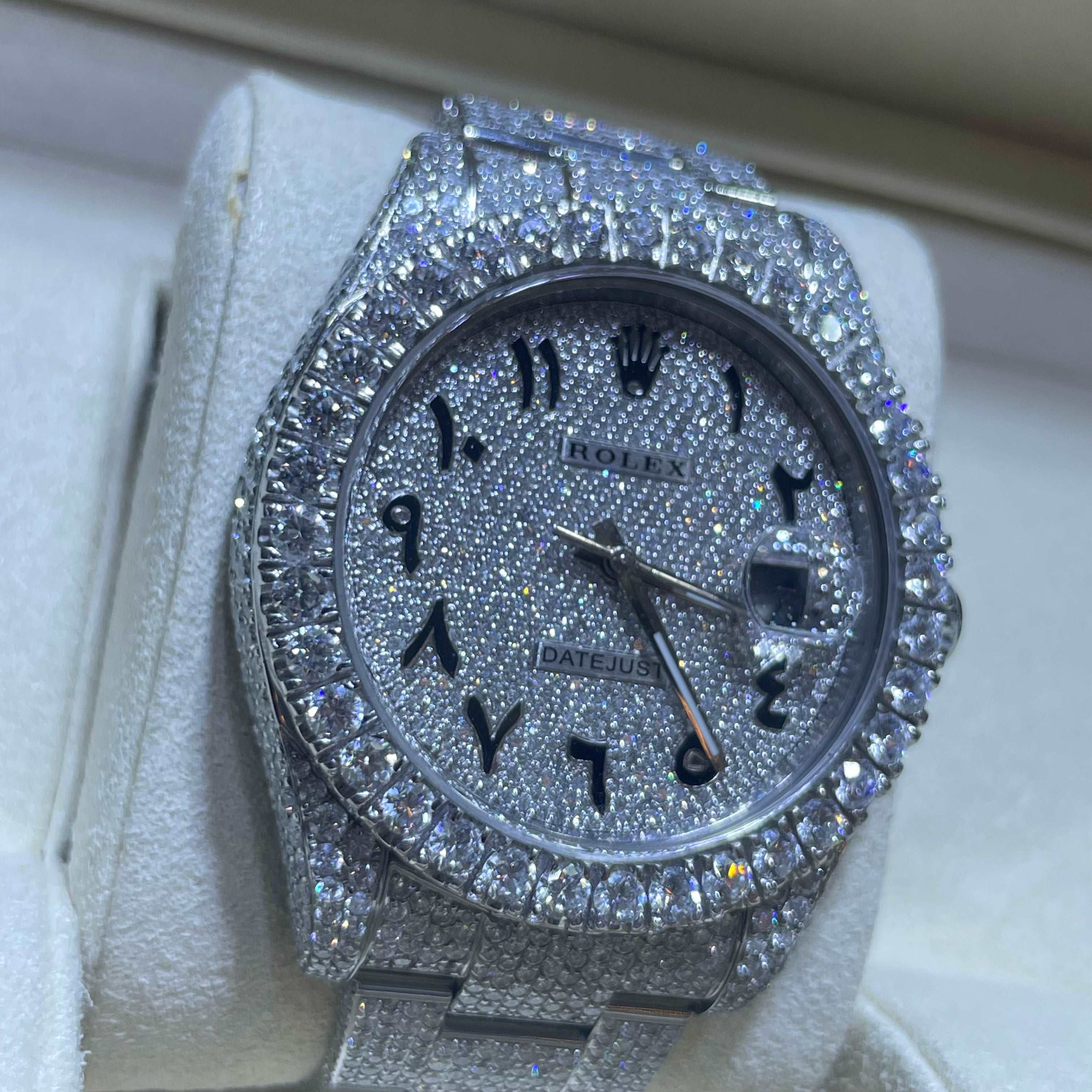 41mm VVS1 ROLEX BUST DOWN AVALANCHE WATCH | Arabic Dial | Oysterband