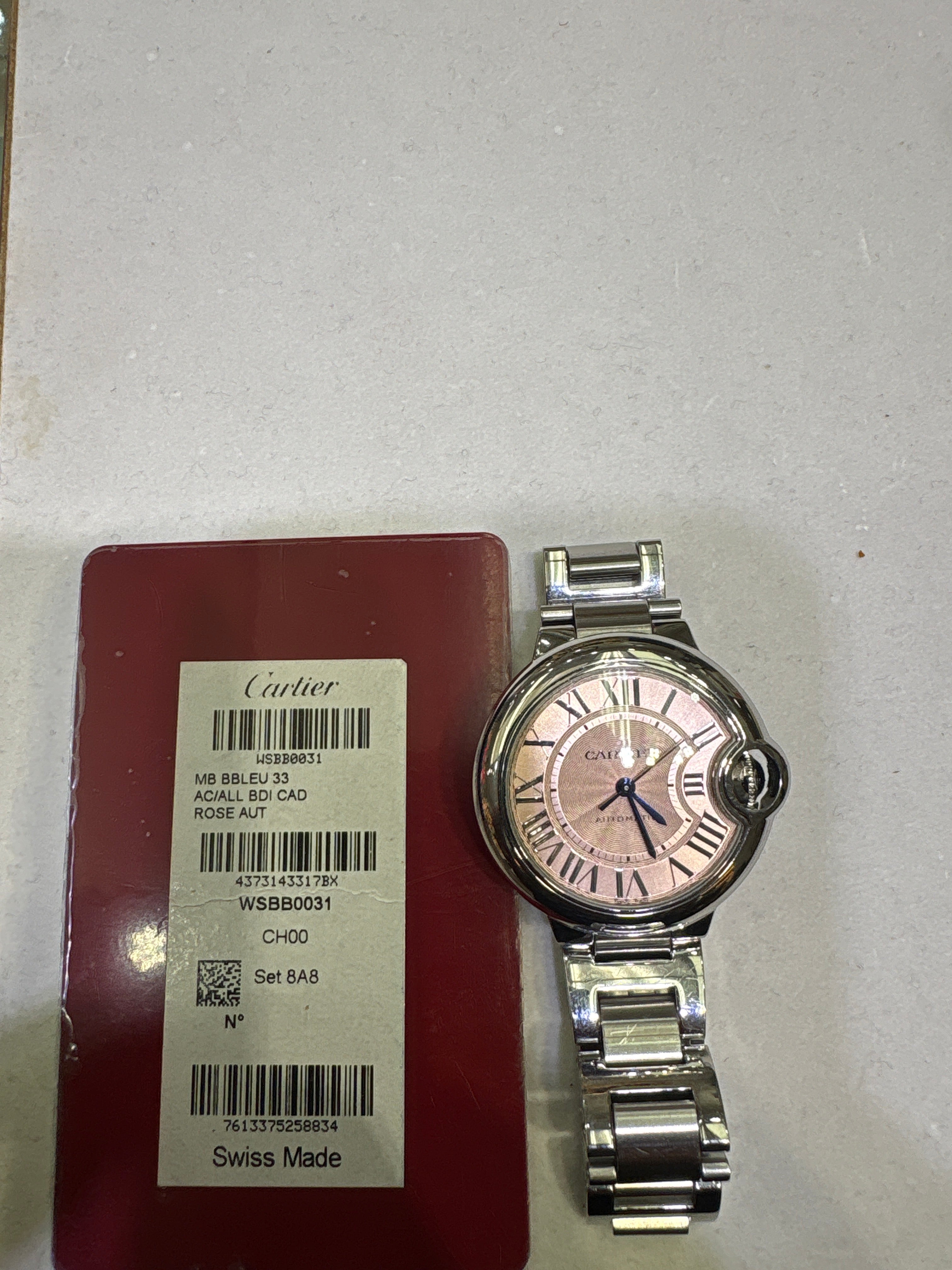 CARTIER BALLON BLEU 36MM STAINLESS STEEL #WSBB0031