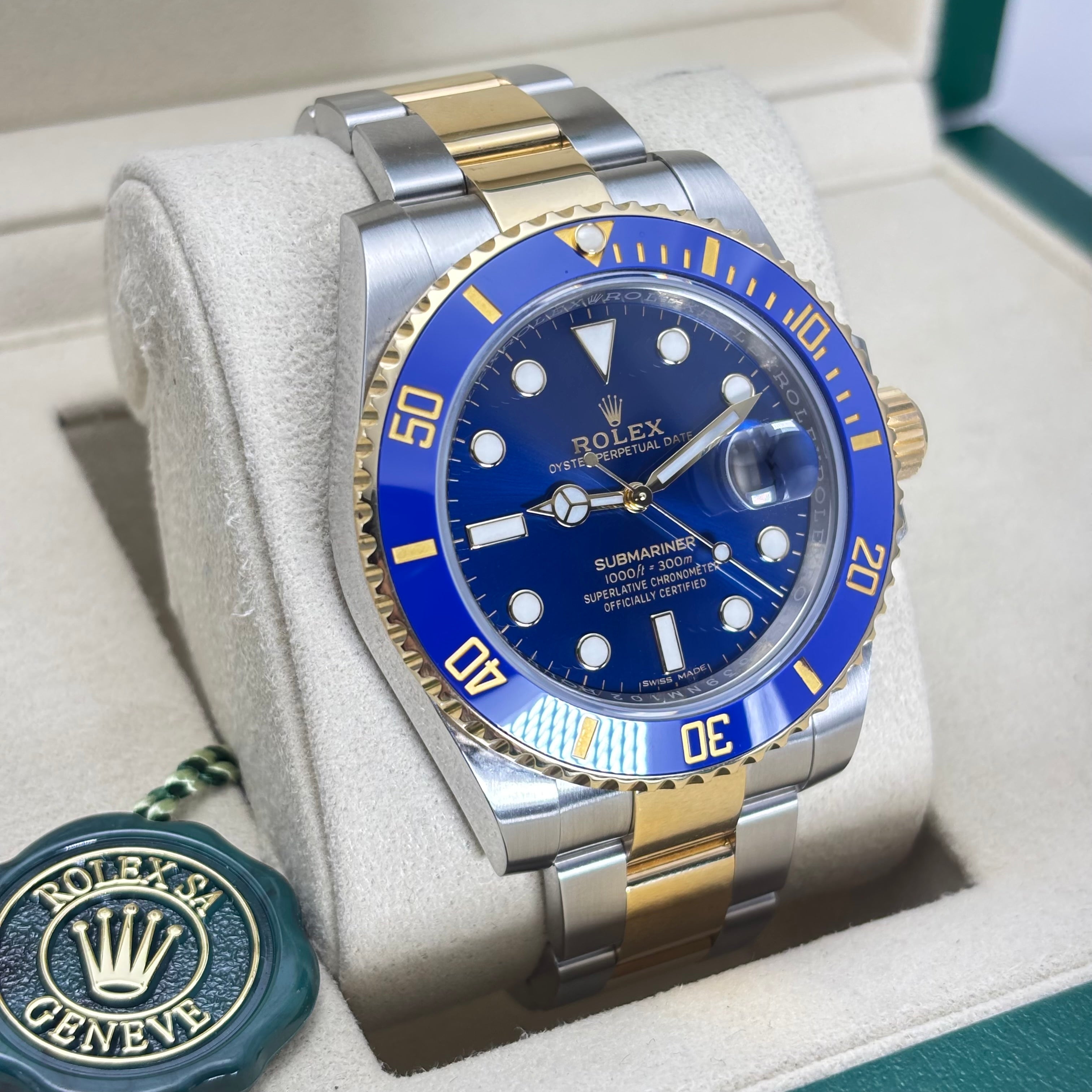 PRE-OWNED 40MM ROLEX SUBMARINER “BLUESY” REF.116613LB 18KT TWO-TONE