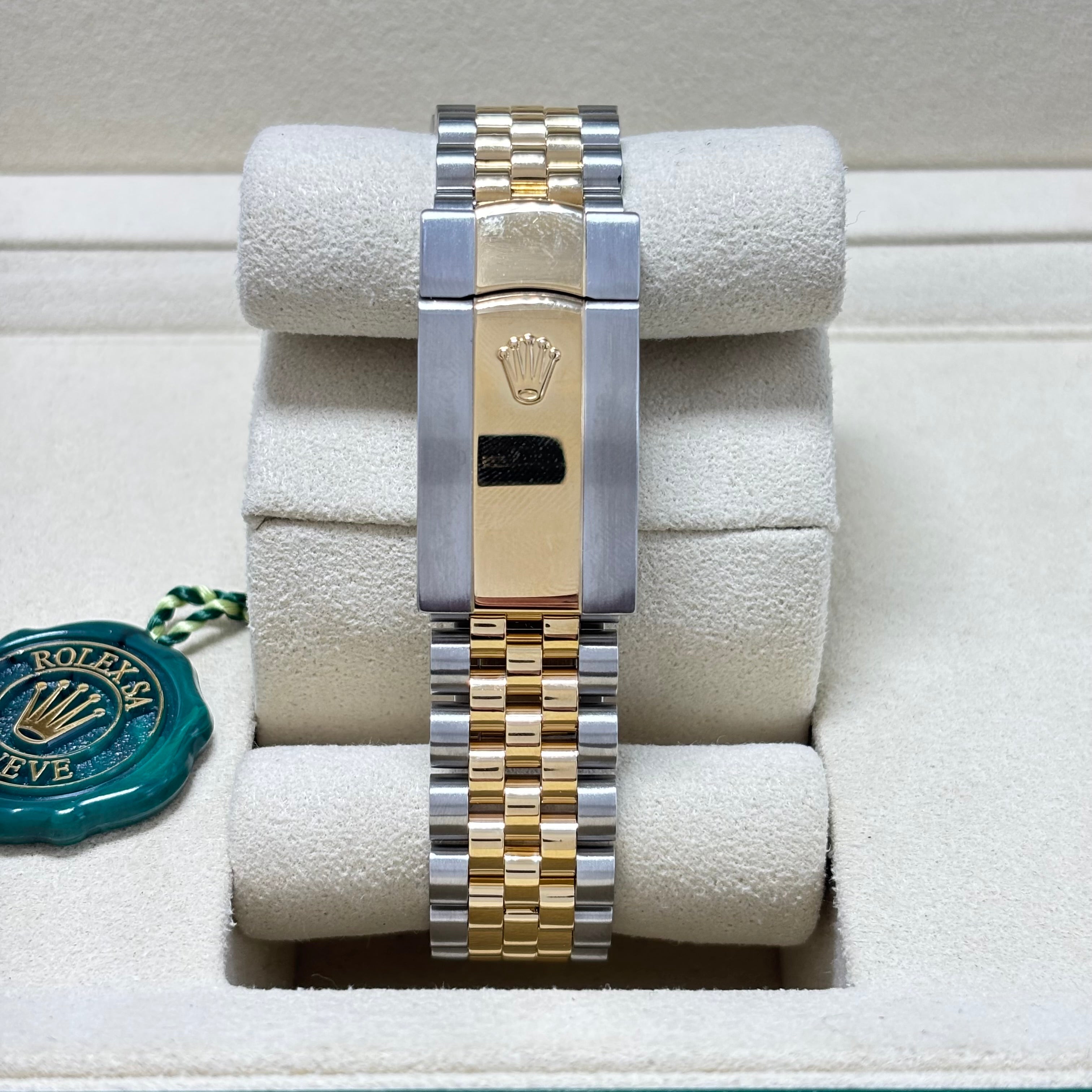 41MM ROLEX DATEJUST 18KT TWO-TONE WIMBLEDON (OYSTER) REF.116300 (SMOOTH BEZEL)