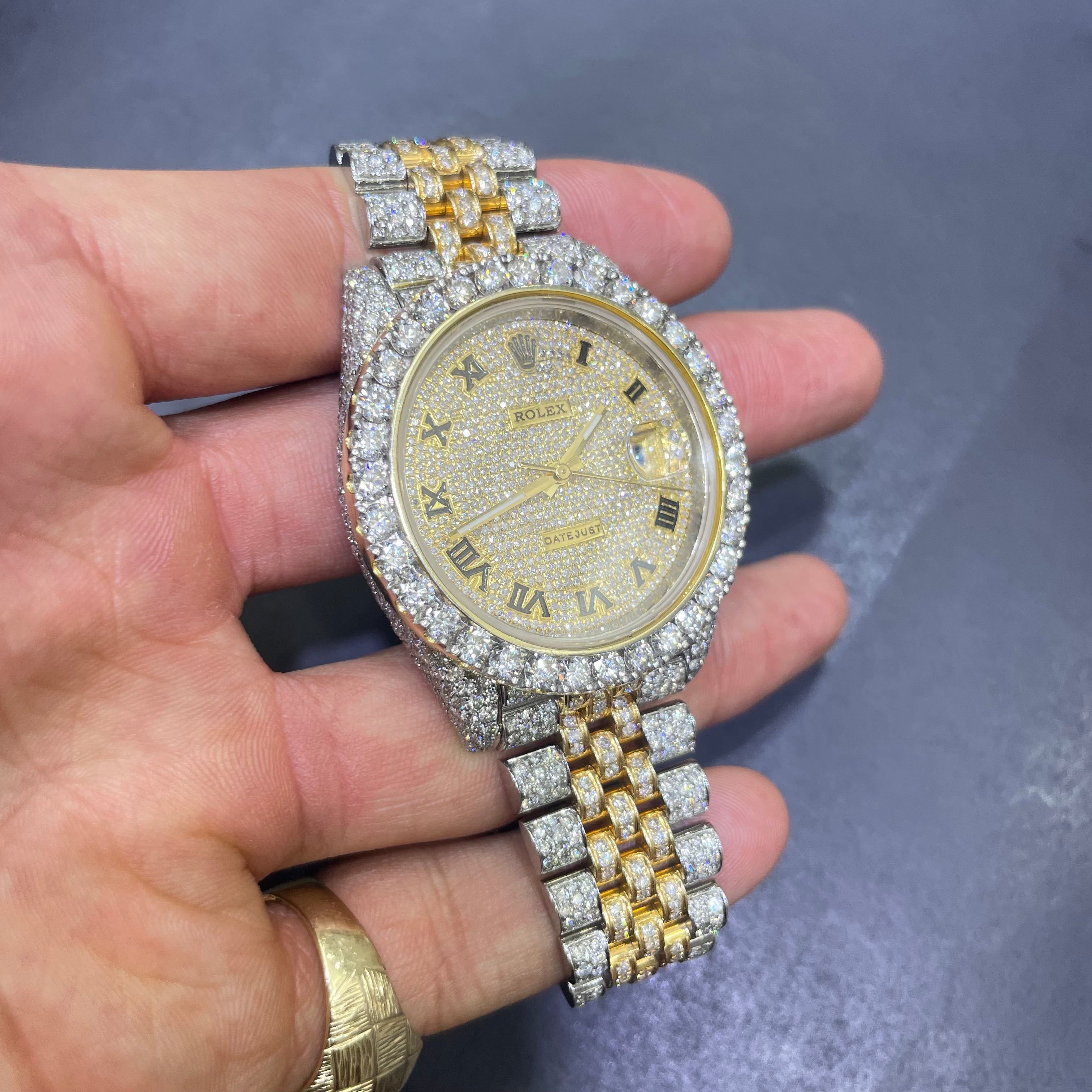 41MM ROLEX FULL VS1 BUST DOWN TWO TONE