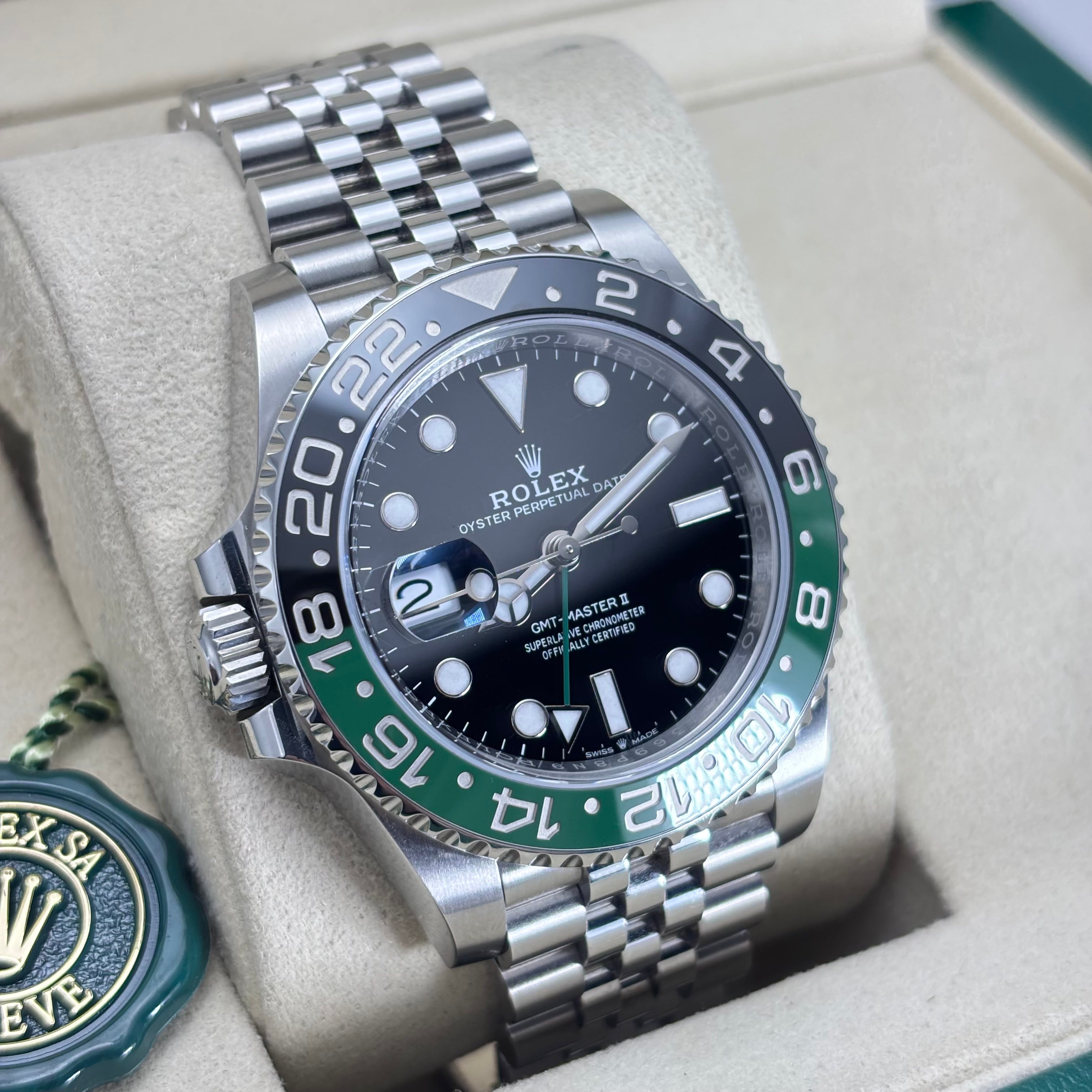 PRE-OWNED 40MM ROLEX GMT-MASTER 2 “SPRITE” REF.126720VTNR (JUBILEE)