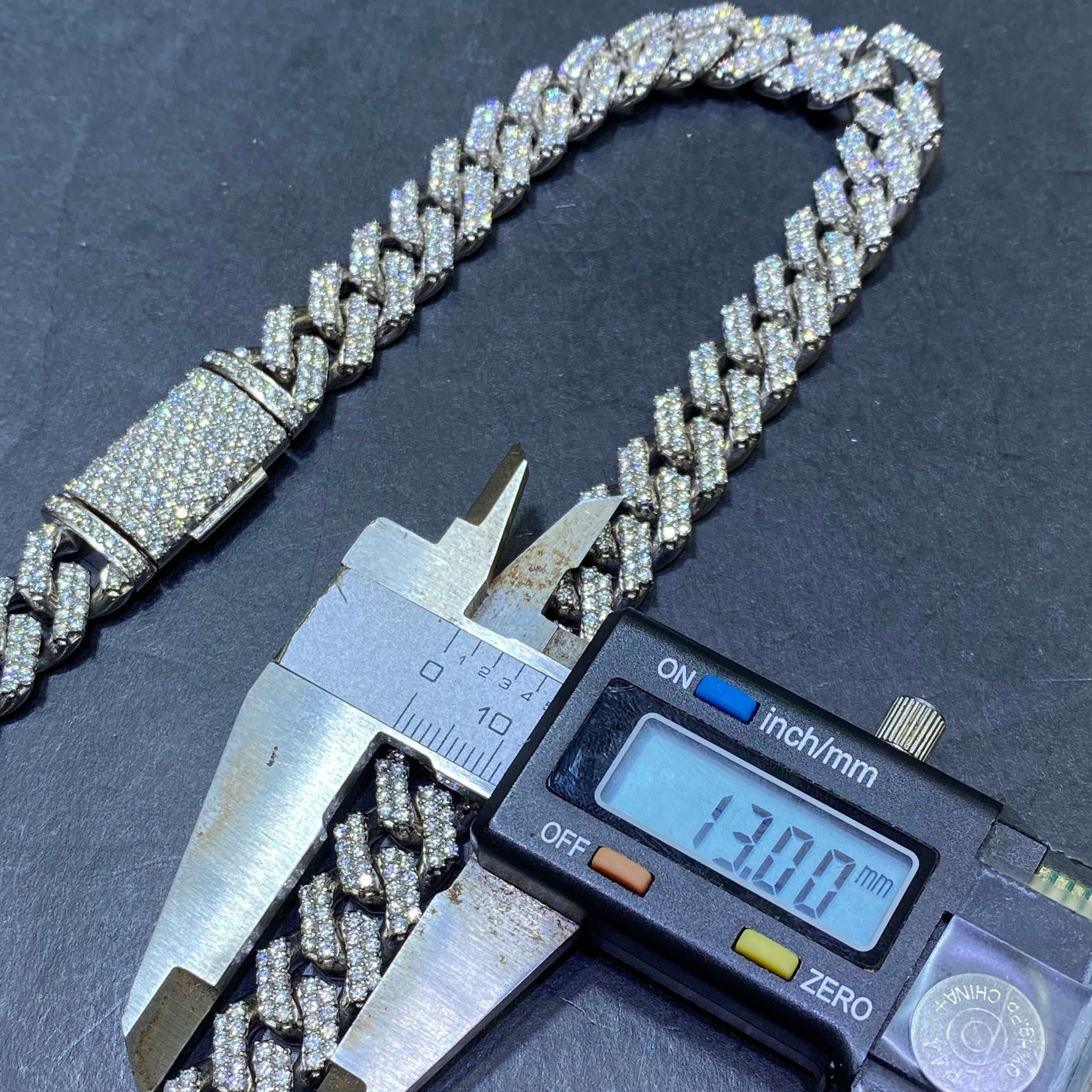 10k "Iced Out Chain" VS1 Miami Cuban Link with 24 cts Natural Diamonds,140 grams, 20 inches, 13.5mm Bust Down Necklace