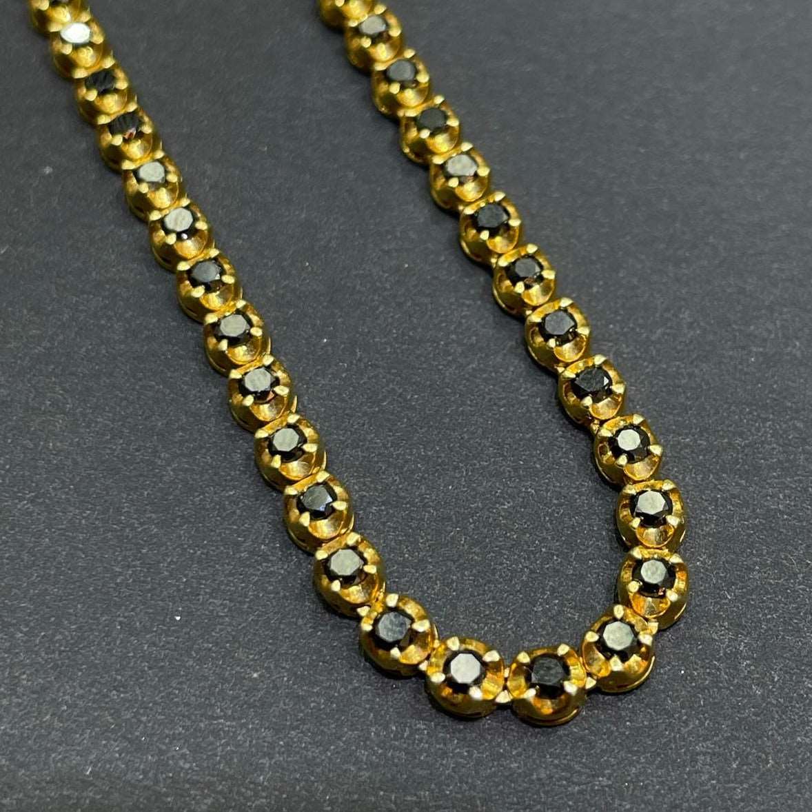 14k Black Diamond Tennis Chain