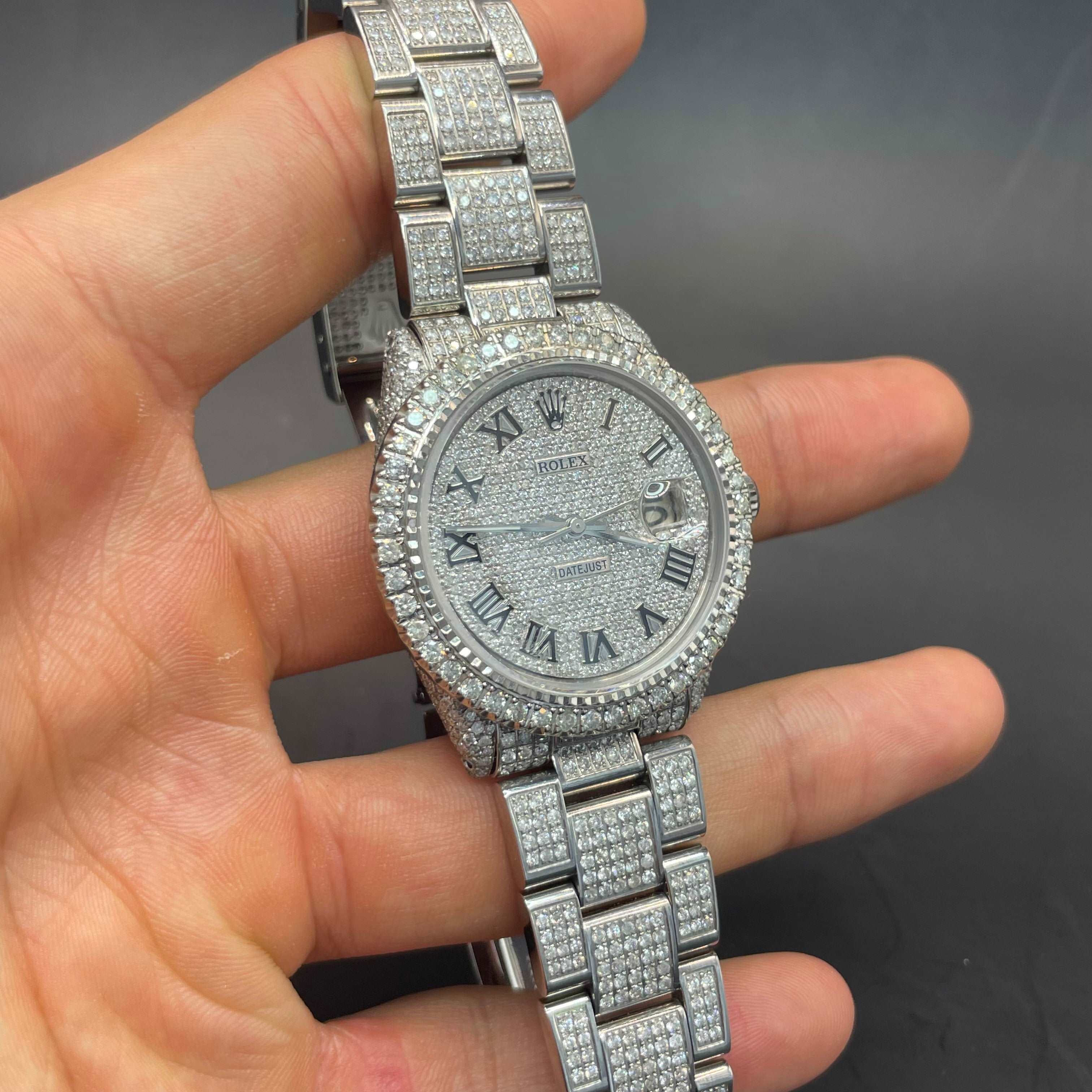Iced Out 36mm Bust Down Datejust | VS1 Natural Diamonds