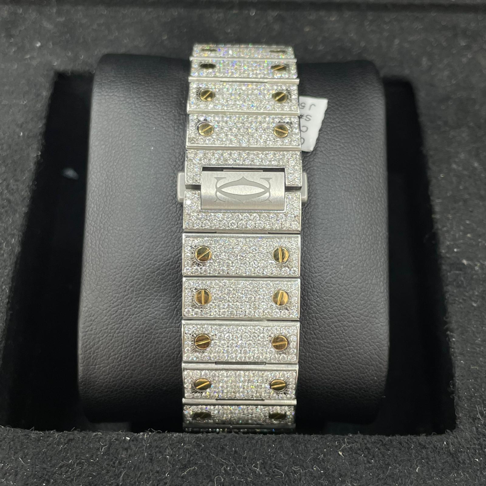 Iced Out Cartier Watch
