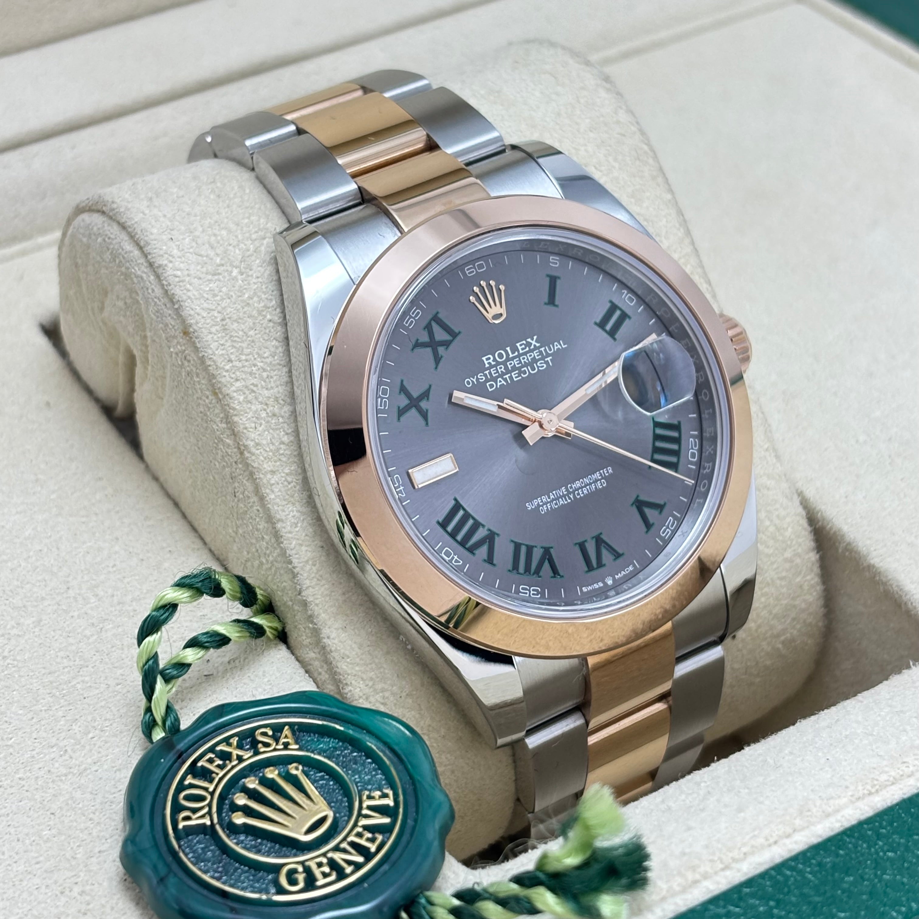 41MM ROLEX DATEJUST #126301 “WIMBLEDON” 18KT ROSE 2023