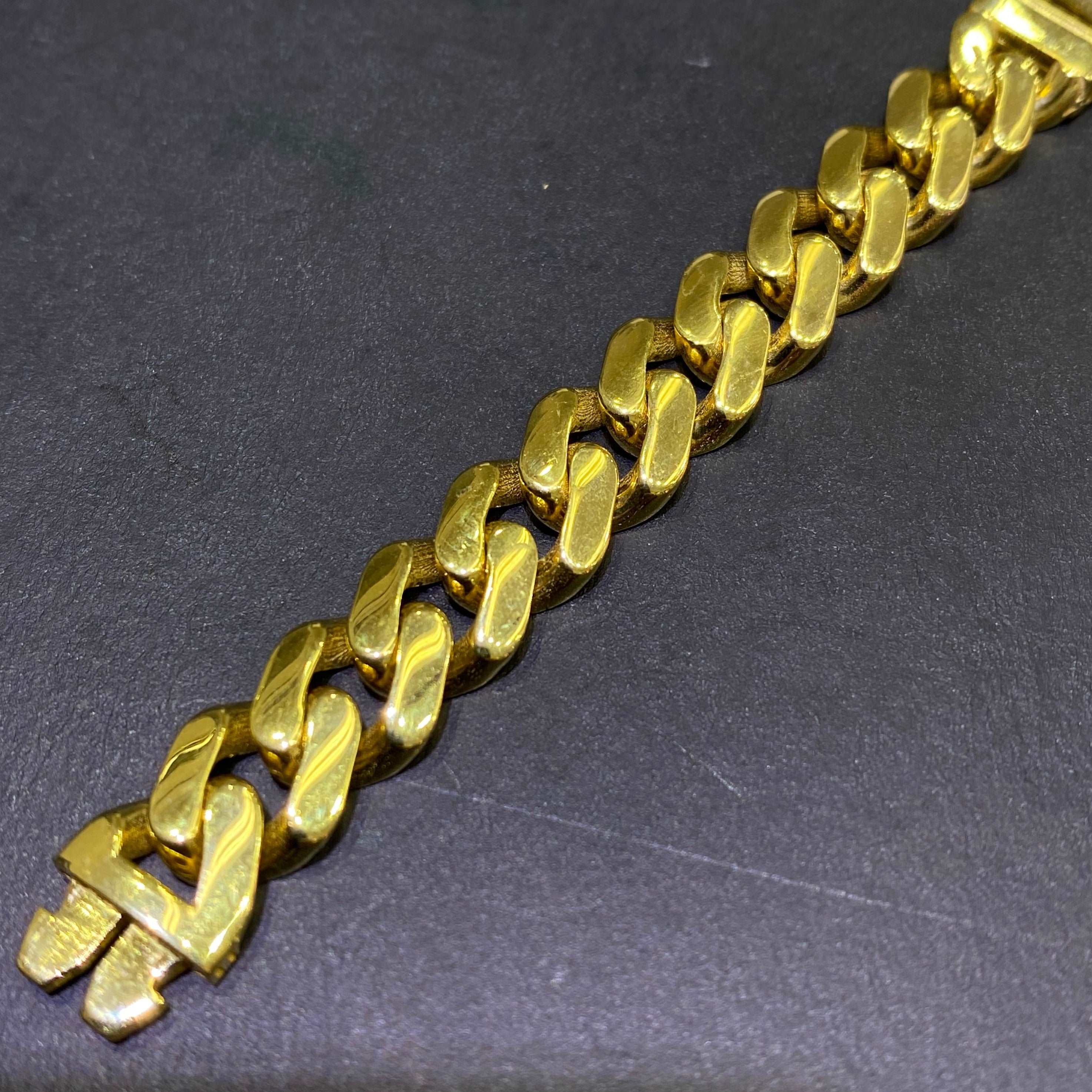 new cuban vs-1 , 4 carat .t.w.italian made 10k bracelet