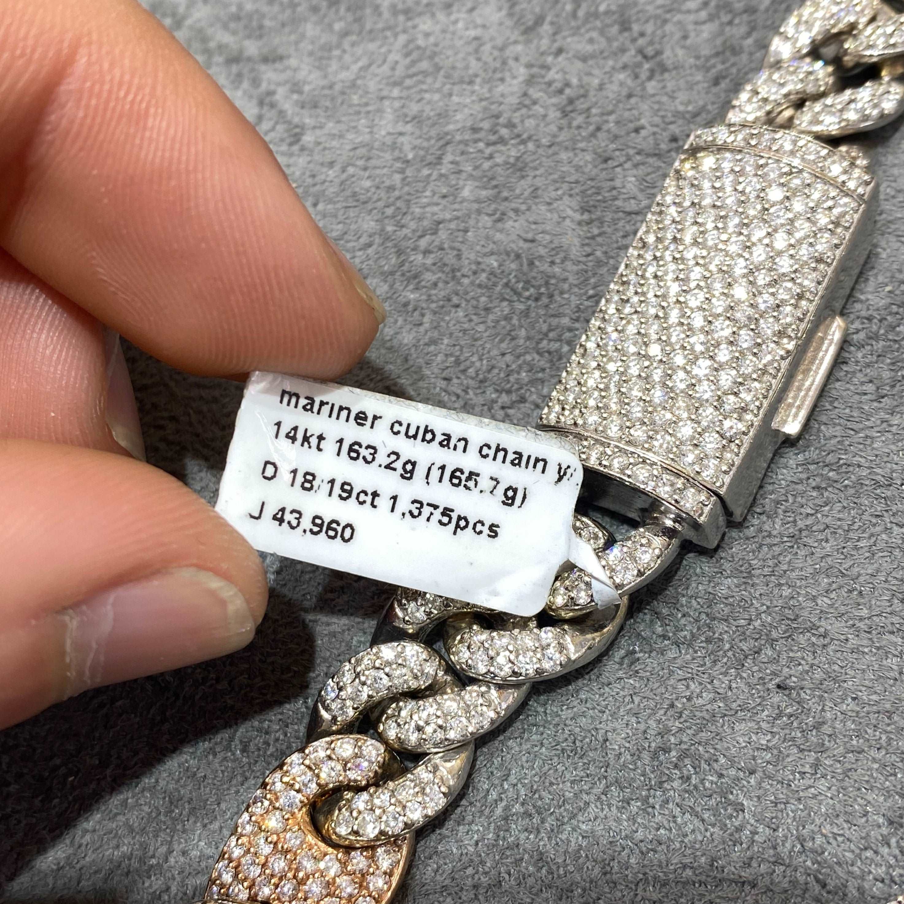 14k Vs1 natural diamonds 💎 Mariner Cuban link 20 cts.t.w chain