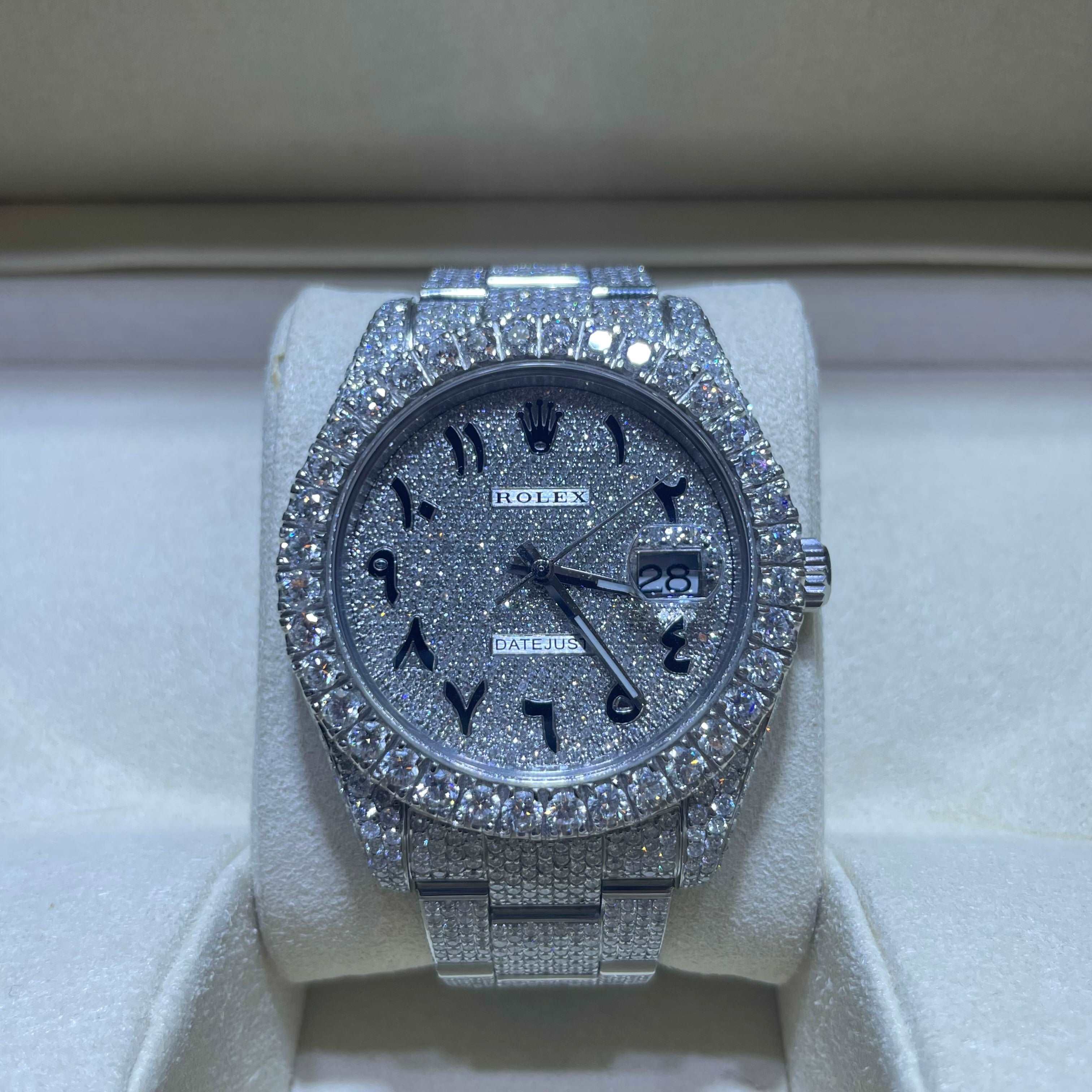 41mm VVS1 ROLEX BUST DOWN AVALANCHE WATCH | Arabic Dial | Oysterband