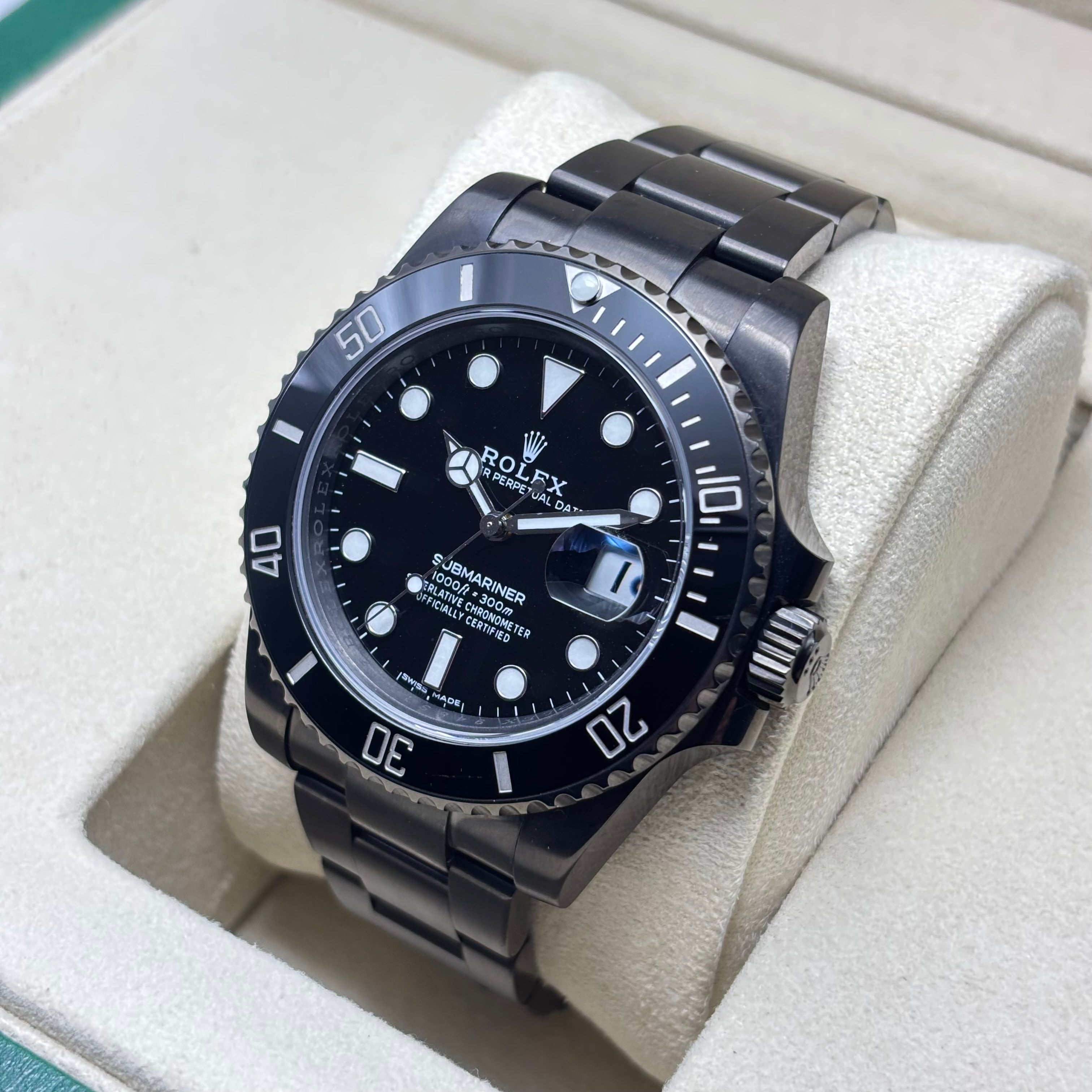 PRE-OWNED 40MM ROLEX SUBMARINER 116610LN (BLACK PVD COATING)