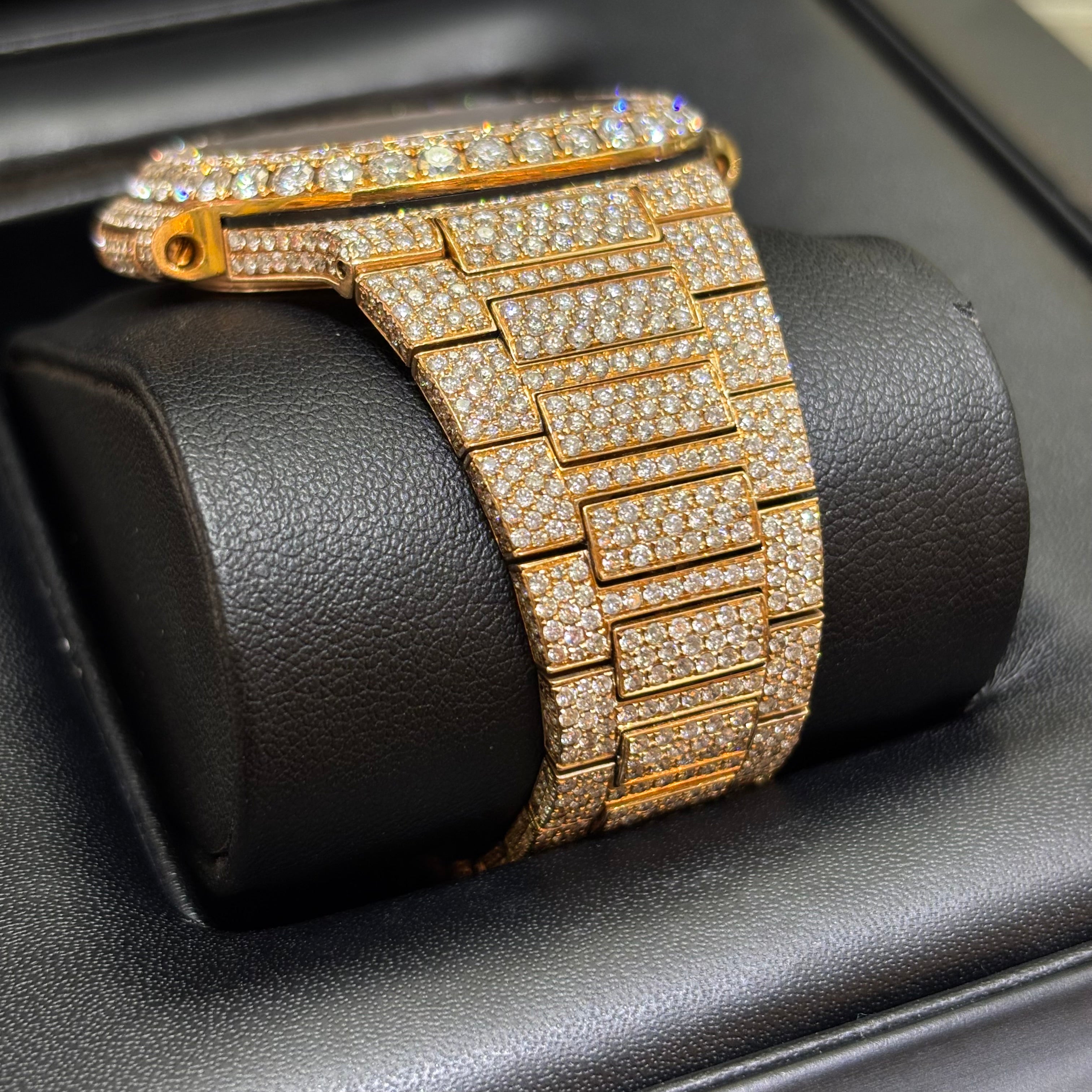 40MM PATEK PHILIPPE NAUTILUS 18KT ROSE GOLD / NATURAL DIAMOND BUSTDOWN 25CT. VVS-1