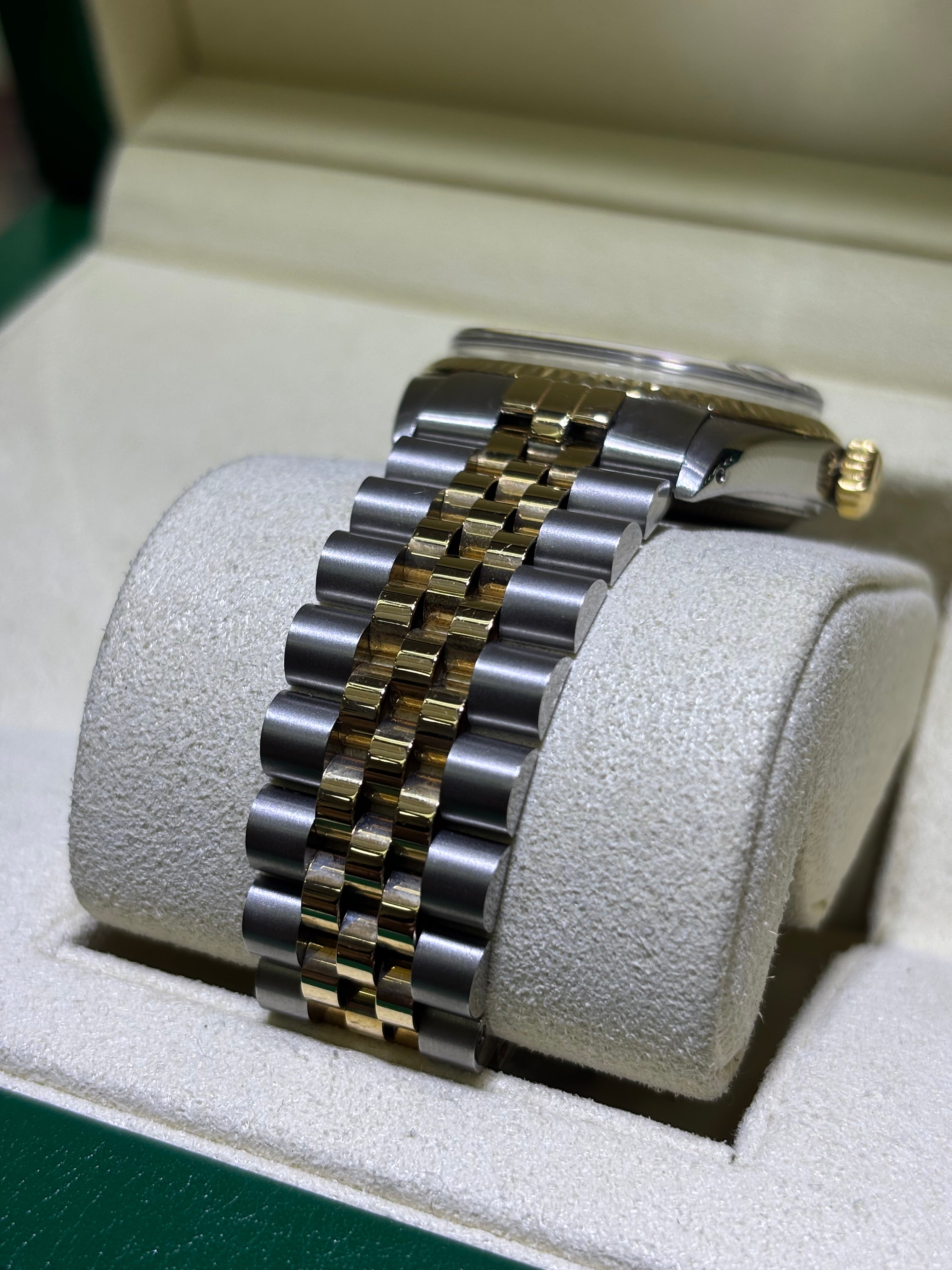 36MM ROLEX DATEJUST(QUICK-SET) | 18KT YLW TWO-TONE | JUBILEE BRACELET | M.O.P DIAMOND DIAL