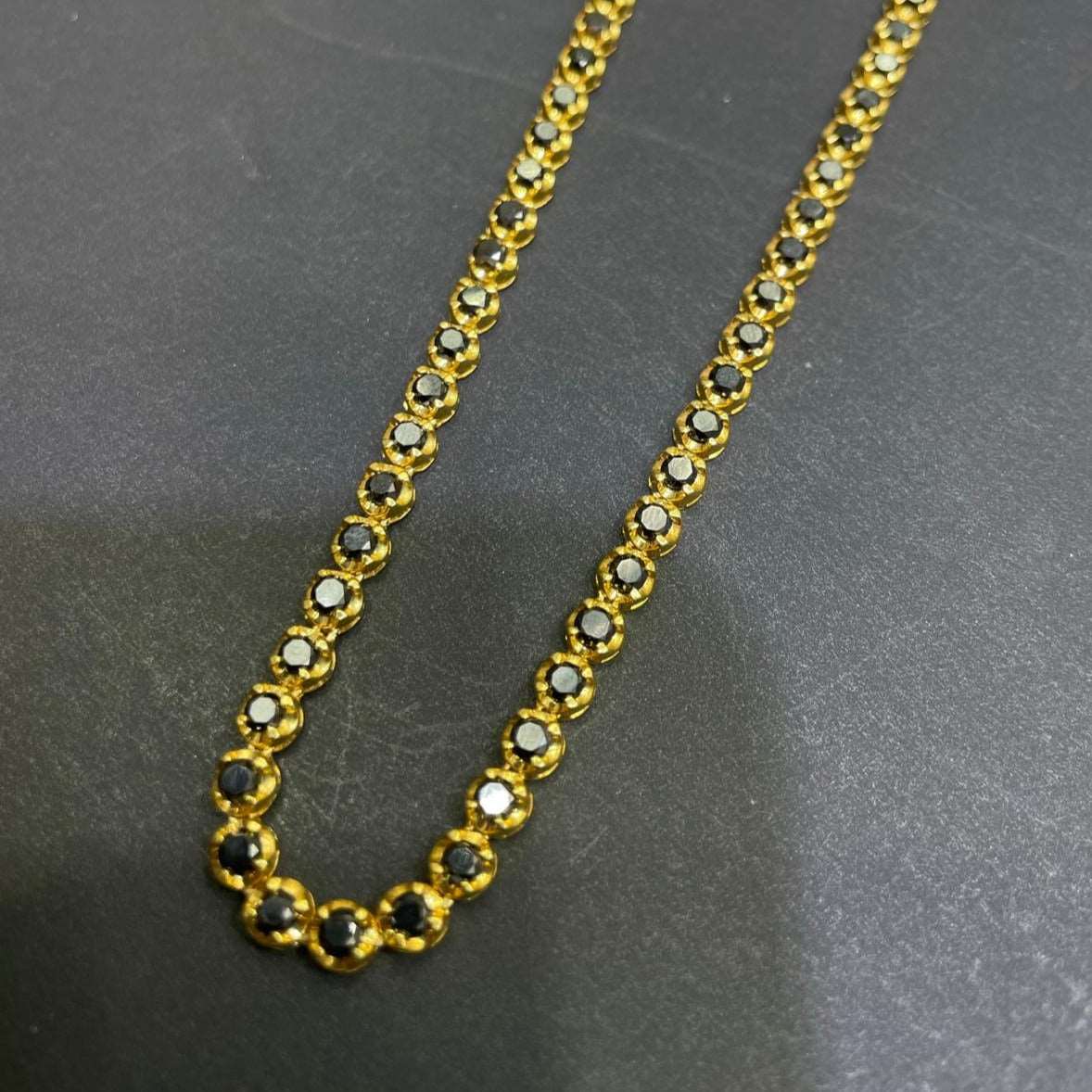 14k Black Diamond Tennis Chain