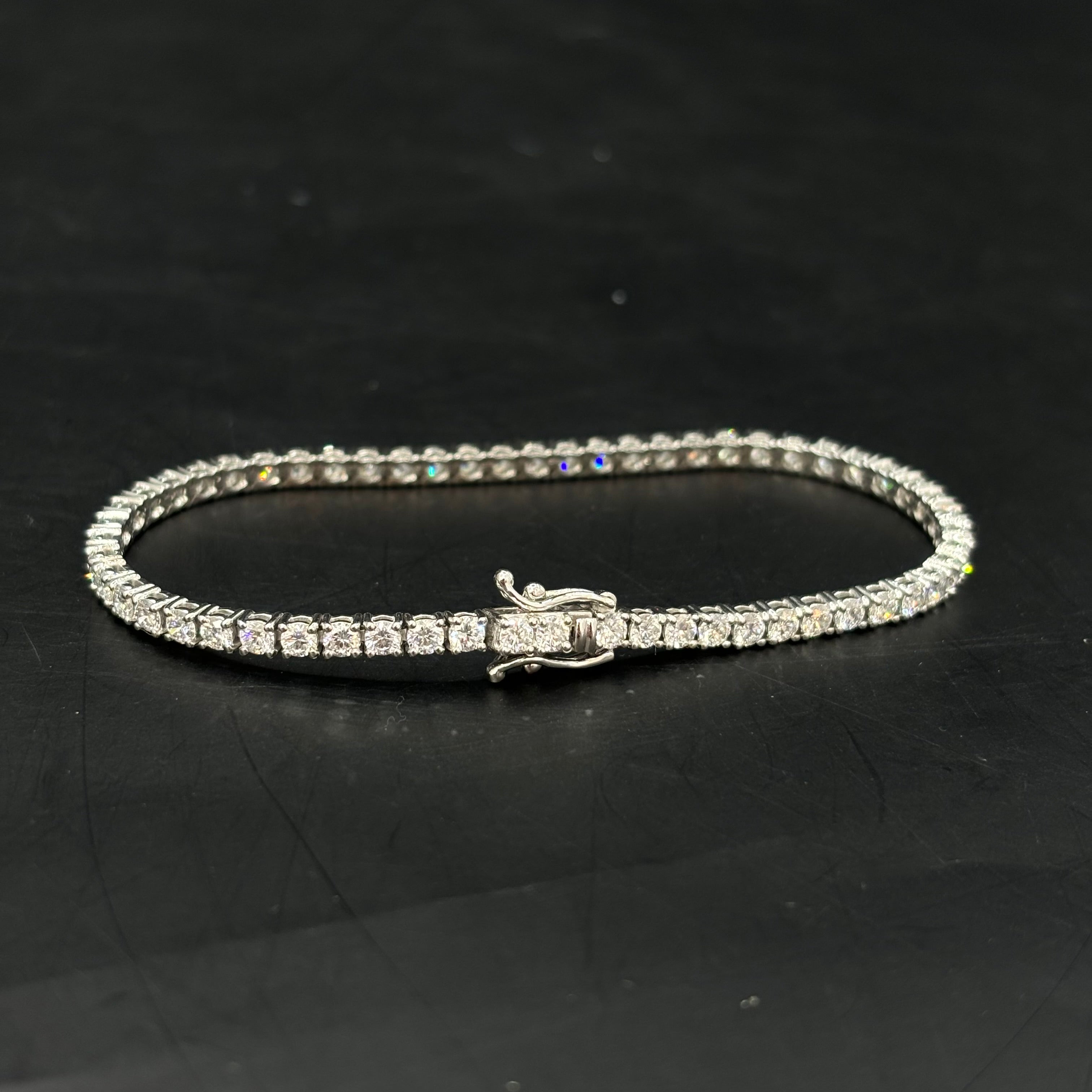14k Iced Out VVS CVD Lab Diamond Bracelet