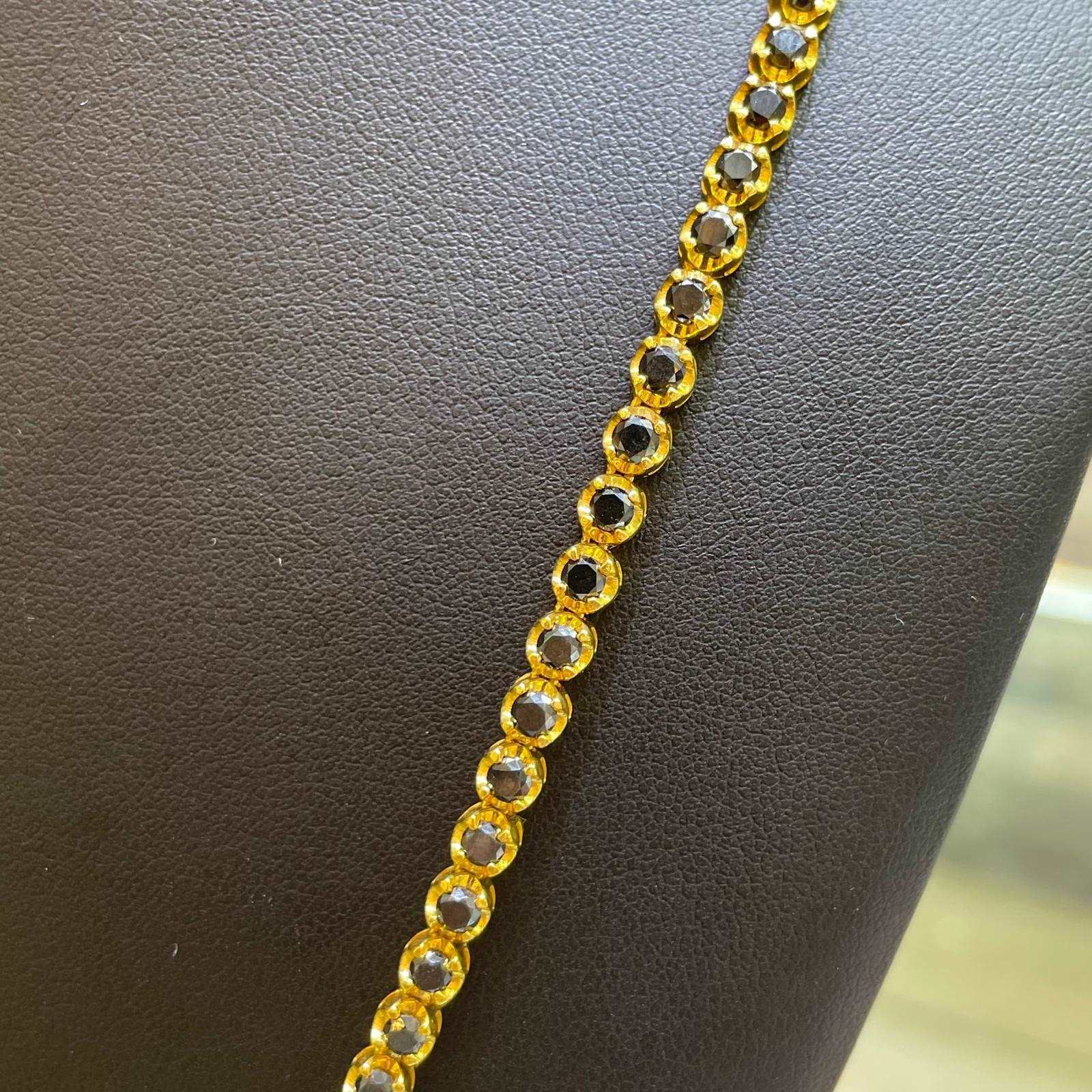 14k Black Diamond Tennis Chain