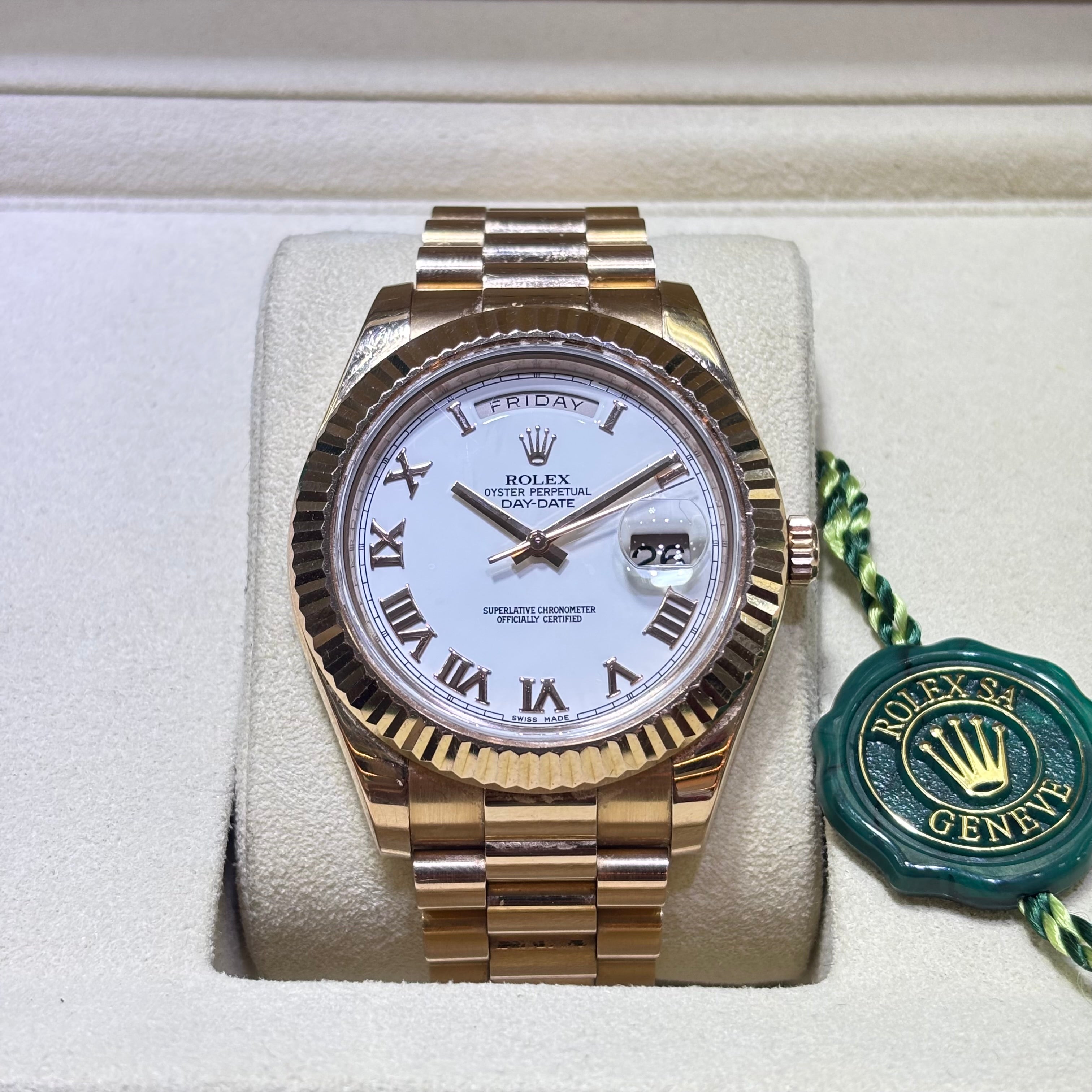 41MM ROSE GOLD PRESIDENTIAL 18KT GOLD MENS WATCH