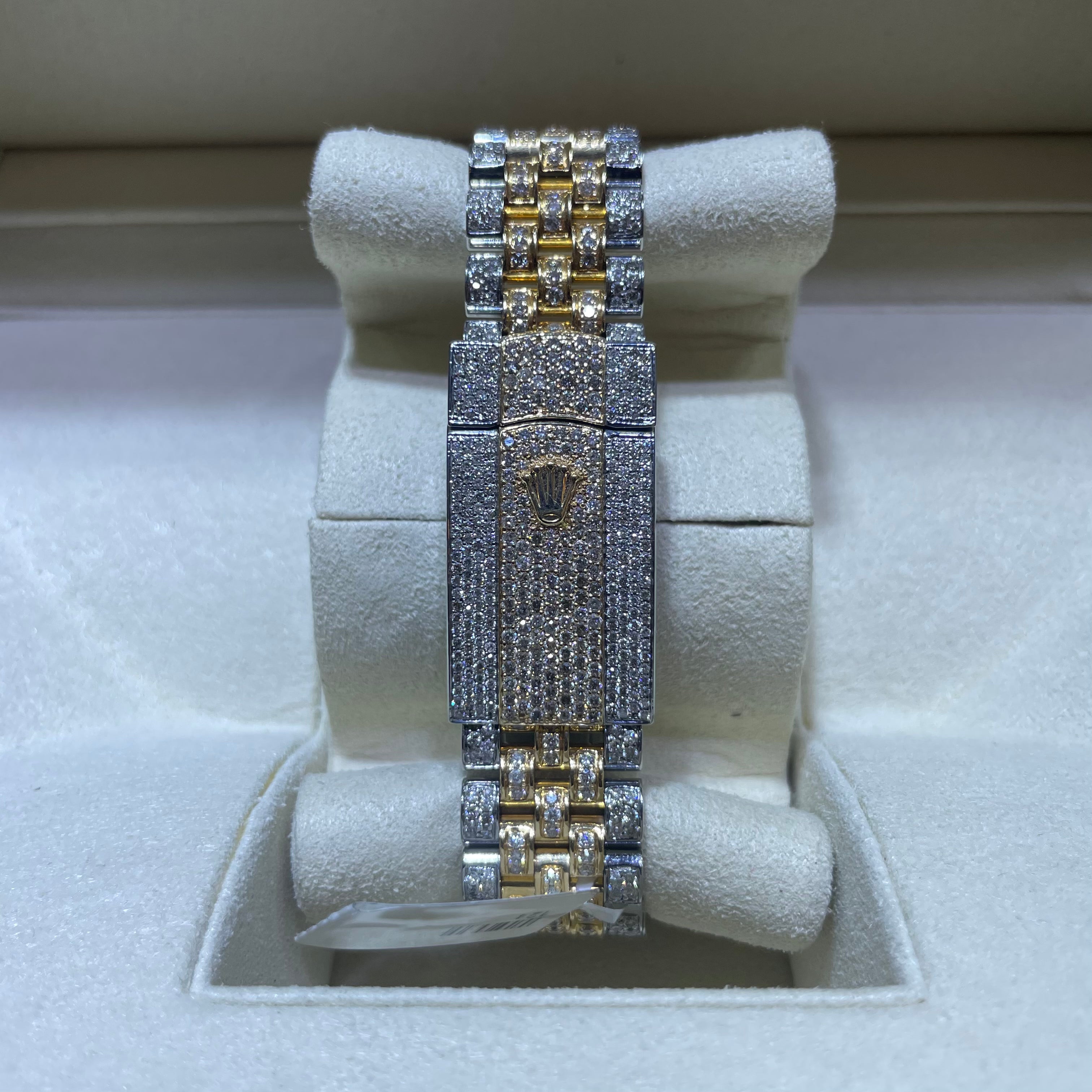 41mm rolex bust down yellow two tone with 29 cts
