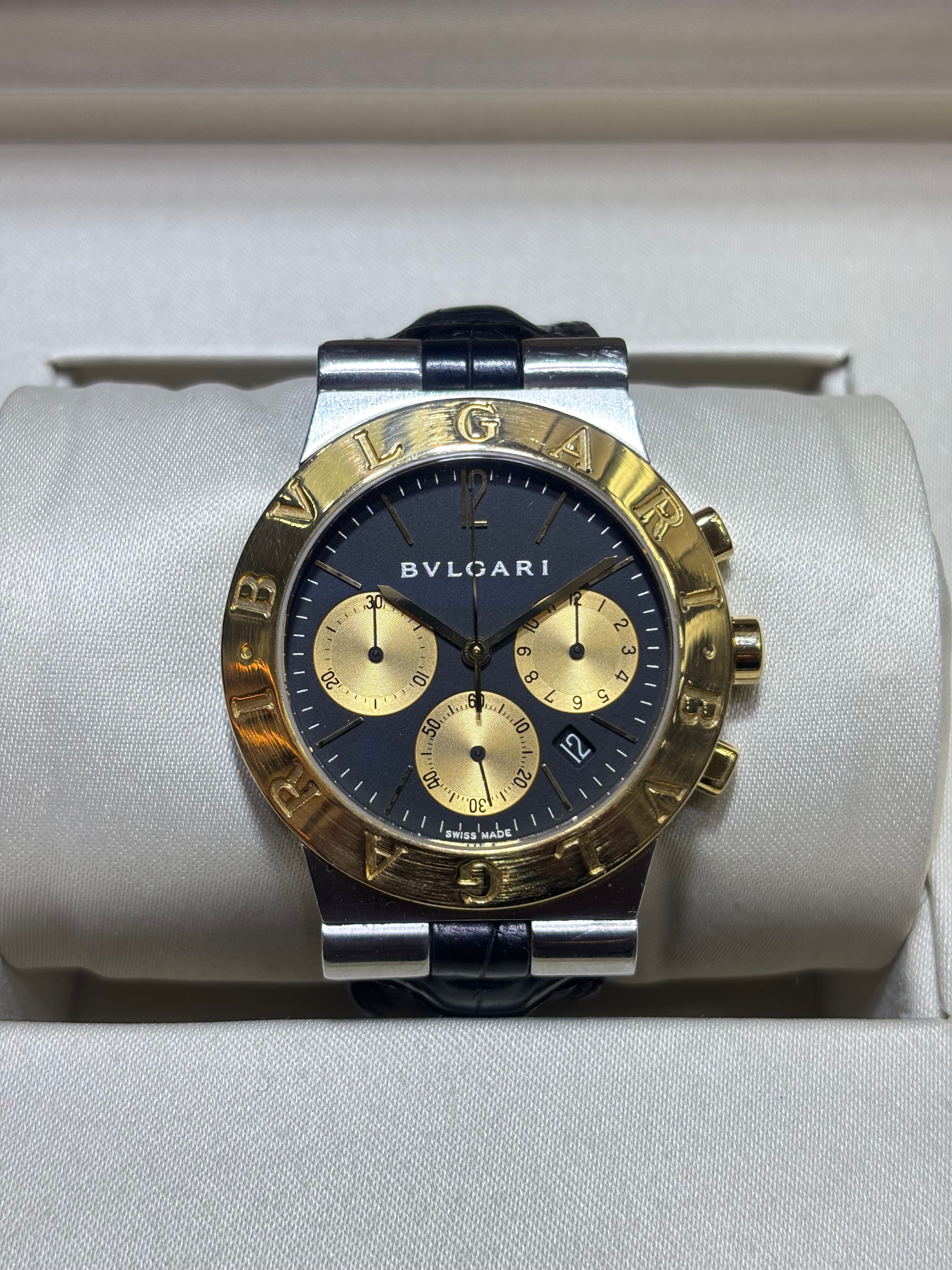 34MM BVLGARI DIAGONO CHRONOGRAPH | 18KT TWO-TONE | QUARTZ