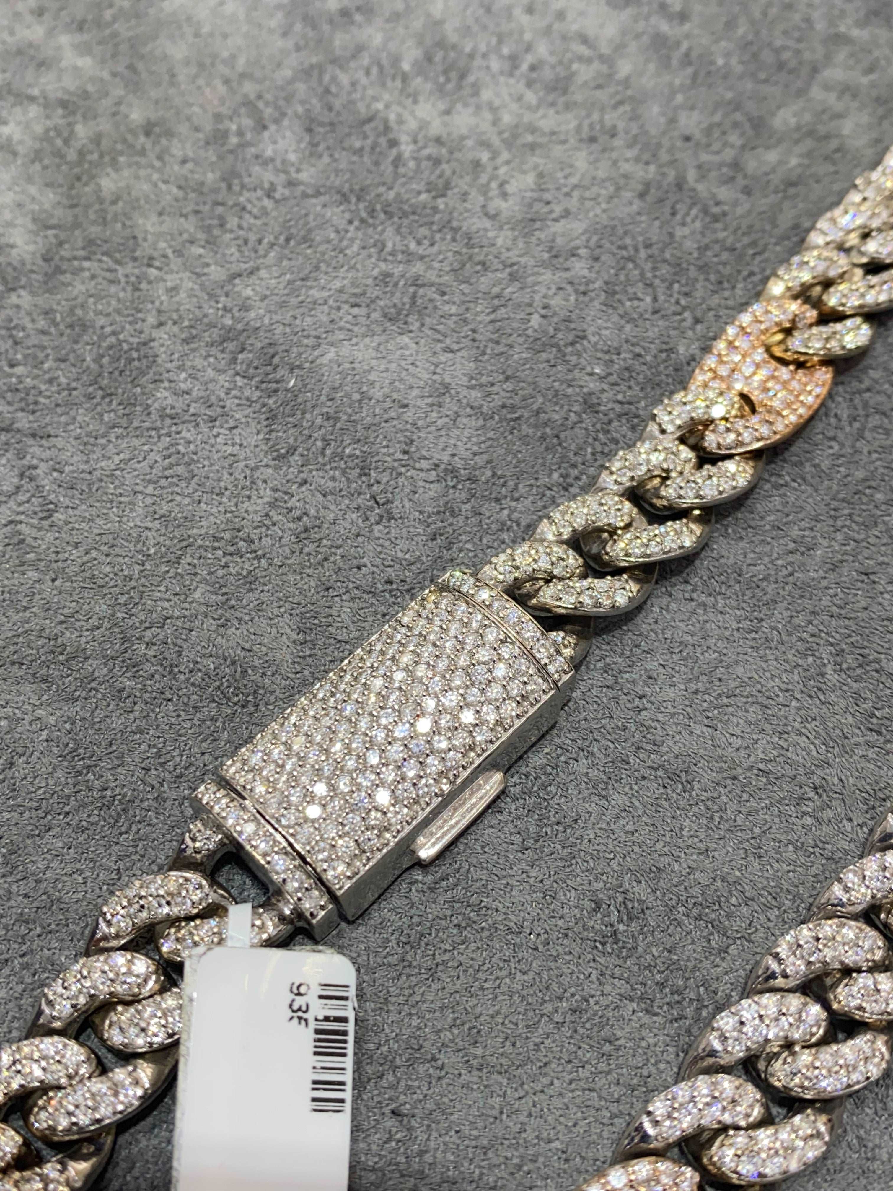14k Vs1 natural diamonds 💎 Mariner Cuban link 20 cts.t.w chain