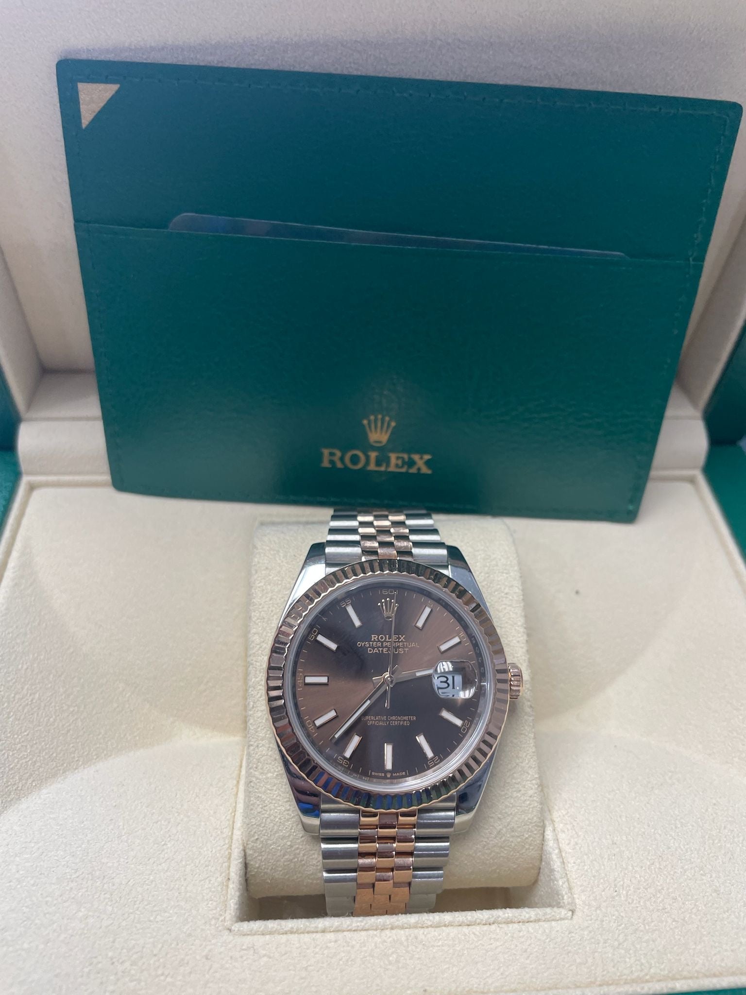 ROLEX DATEJUST 41MM / ROSE GOLD / JUBILEE BRACELET / CHOCOLATE DIAL REF. 126331