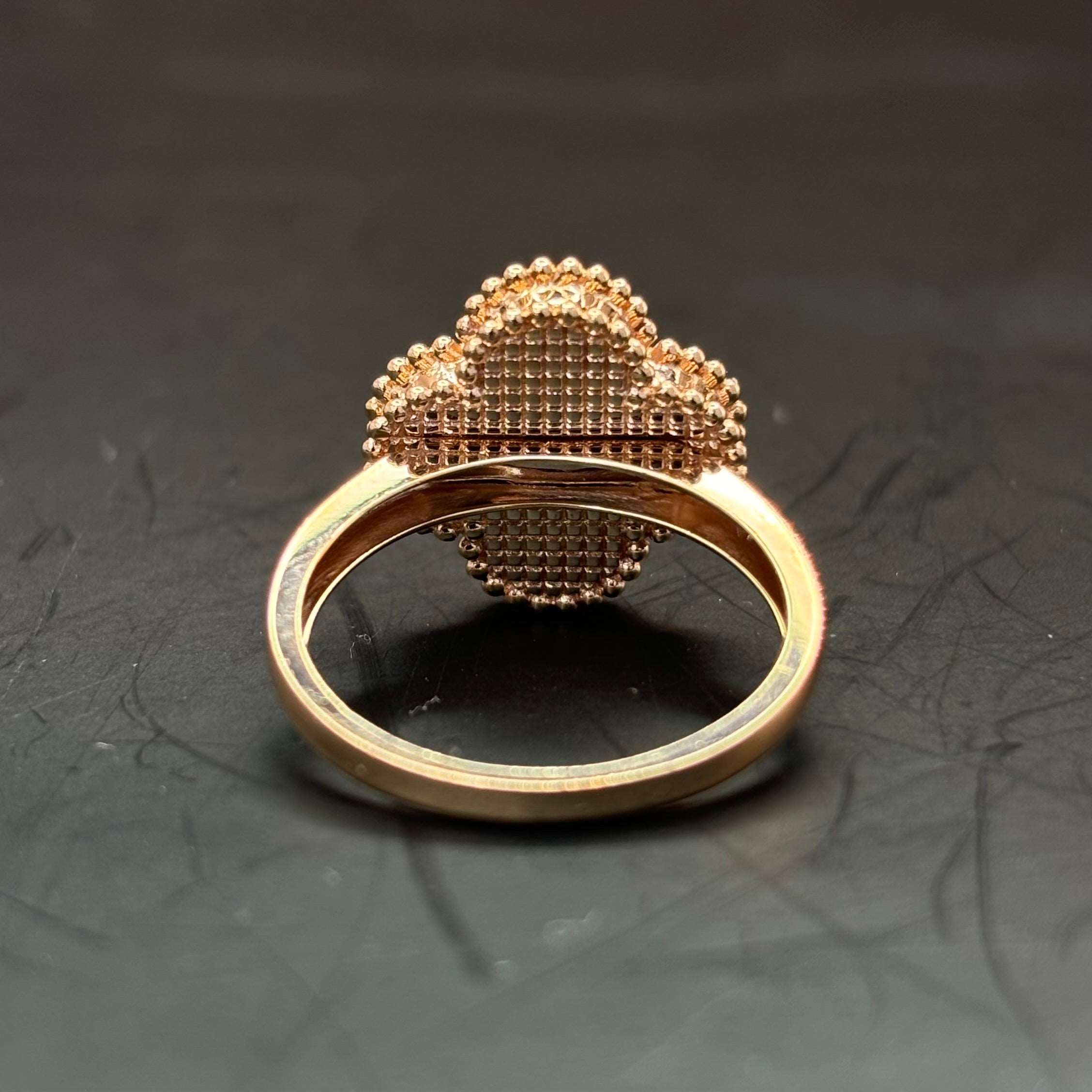 14k Rose Gold Mother of Pearl Clover Ring