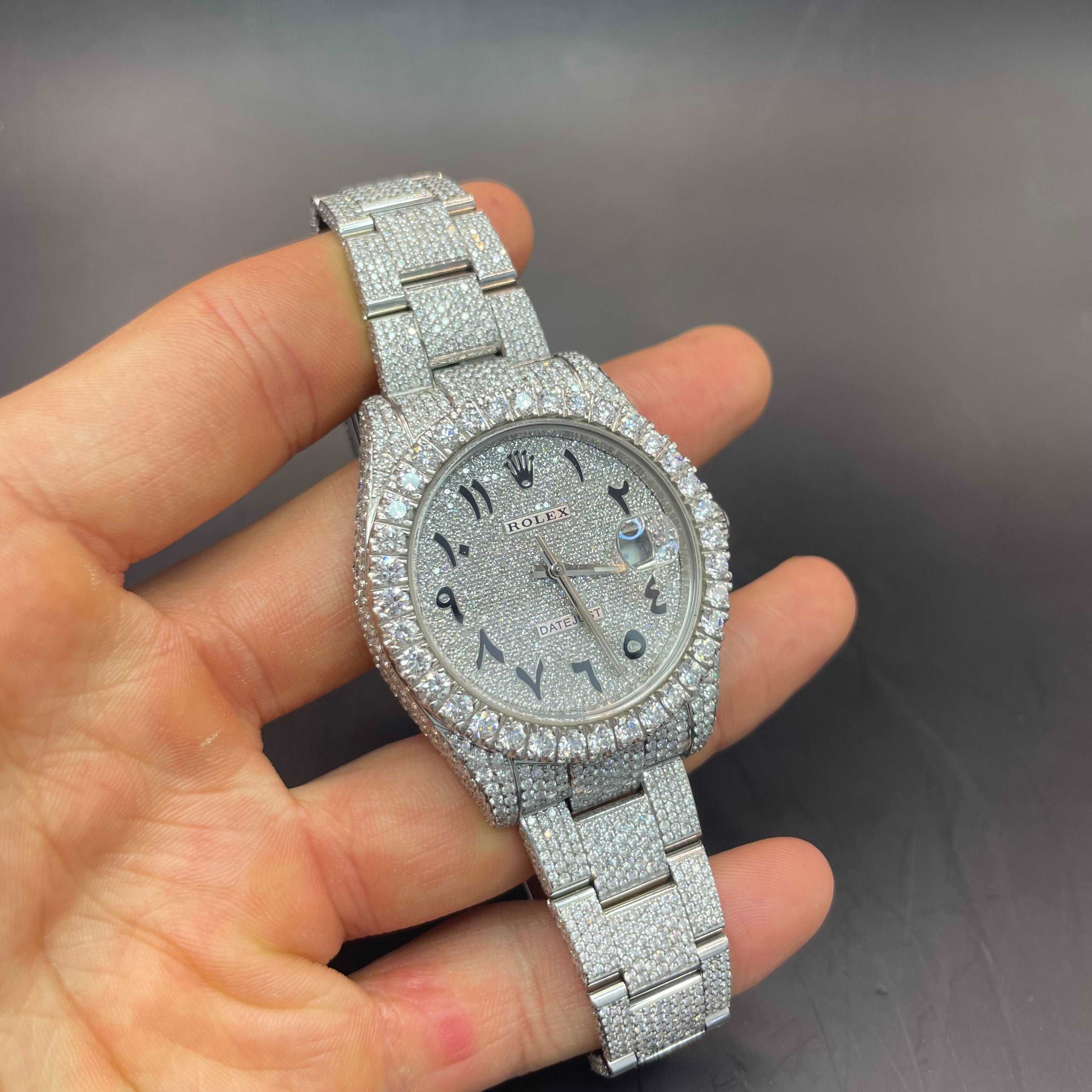 41mm VVS1 ROLEX BUST DOWN AVALANCHE WATCH | Arabic Dial | Oysterband
