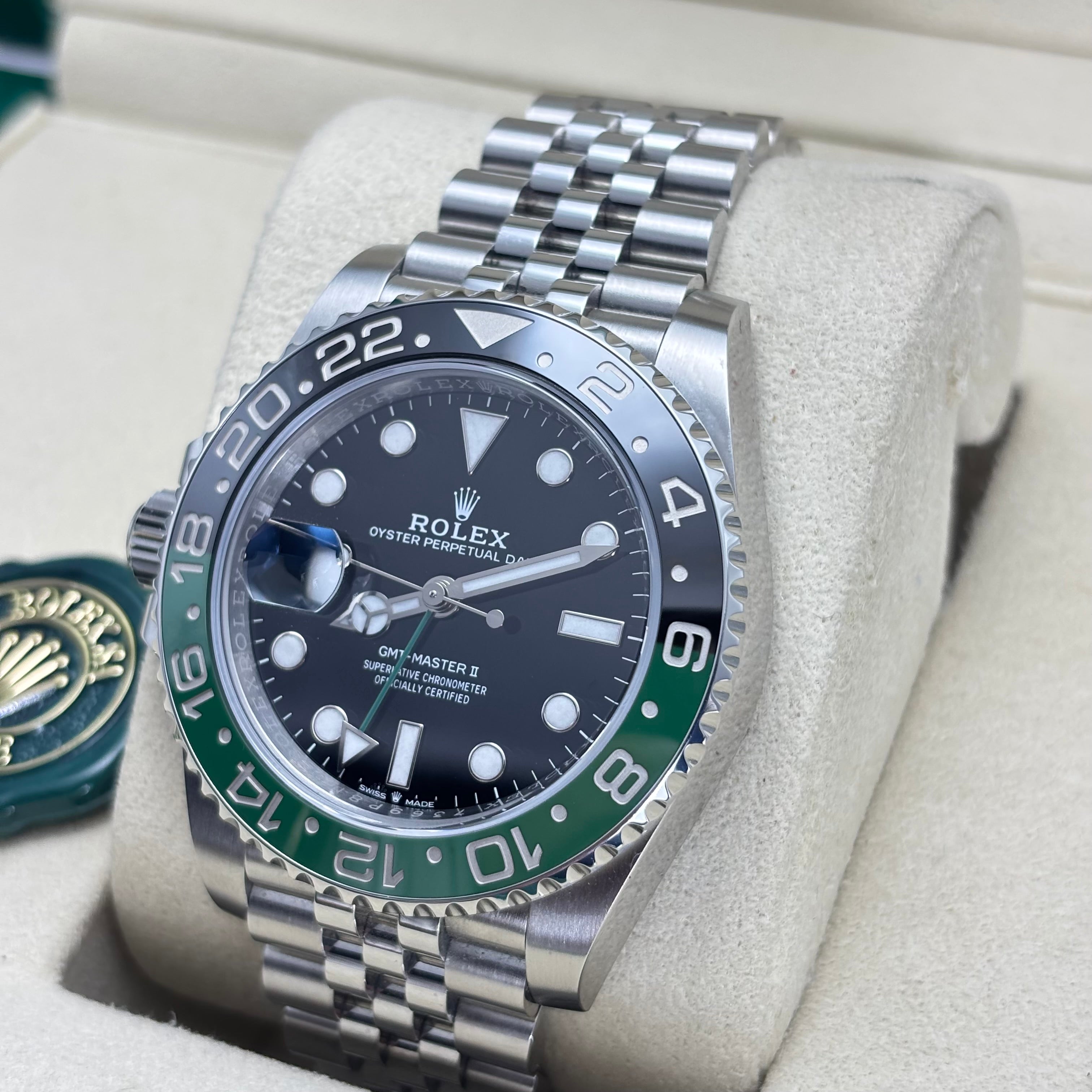 PRE-OWNED 40MM ROLEX GMT-MASTER 2 “SPRITE” REF.126720VTNR (JUBILEE)