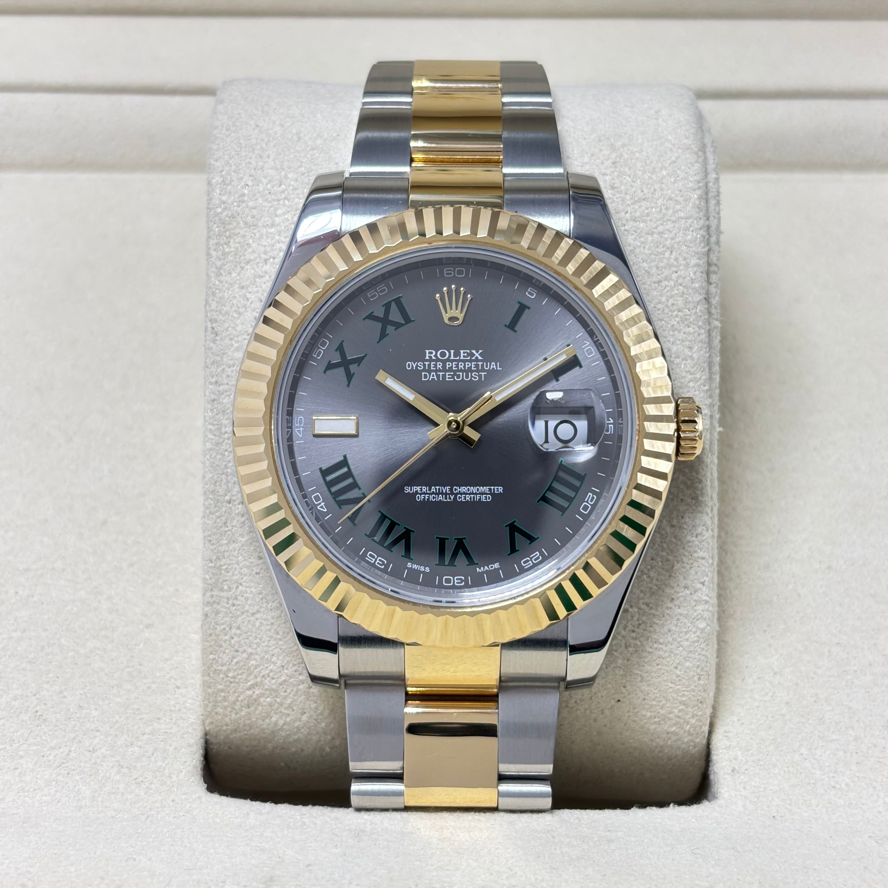 41MM ROLEX DATEJUST WIMBLEDON 18KT TWO-TONE
