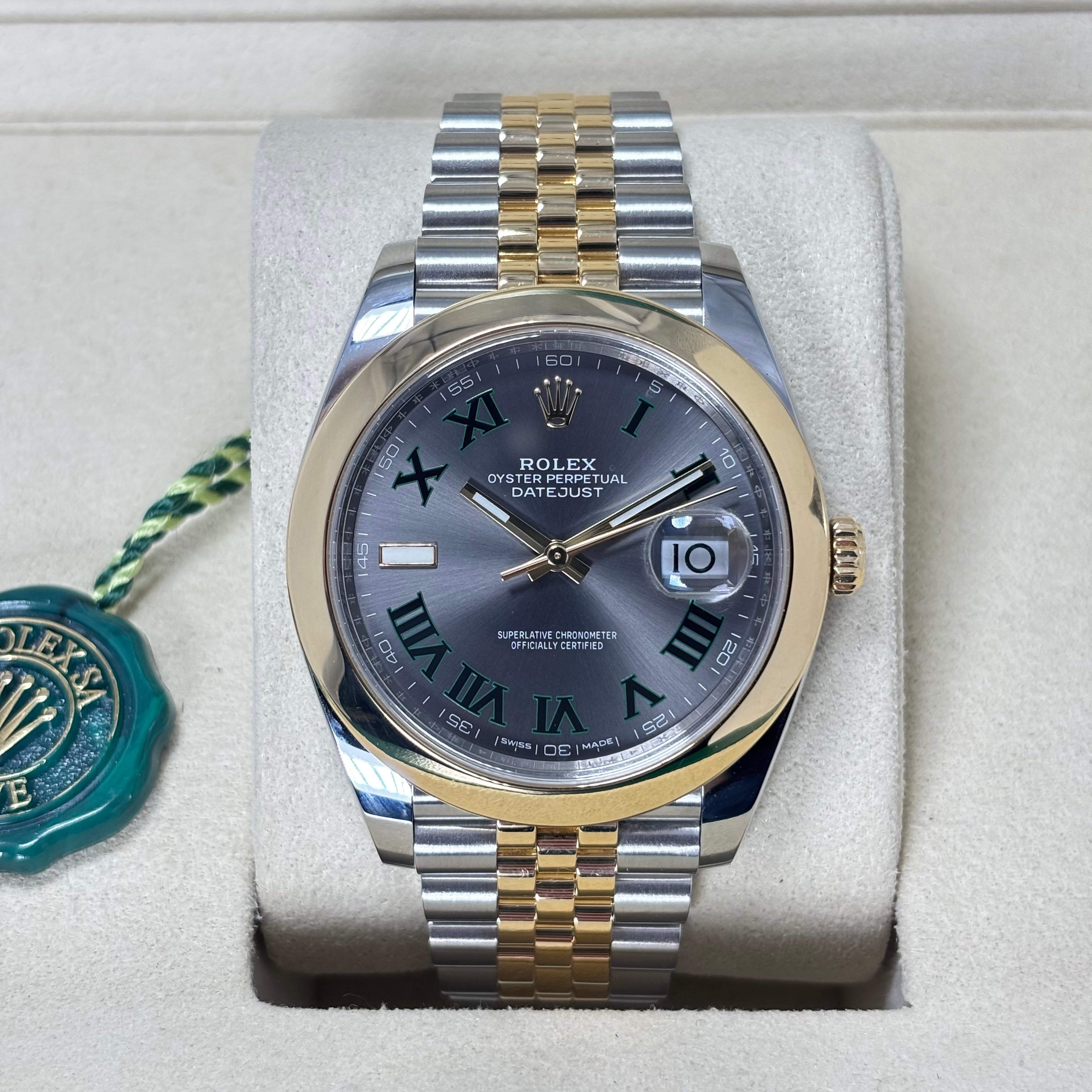 41MM ROLEX DATEJUST 18KT TWO-TONE WIMBLEDON